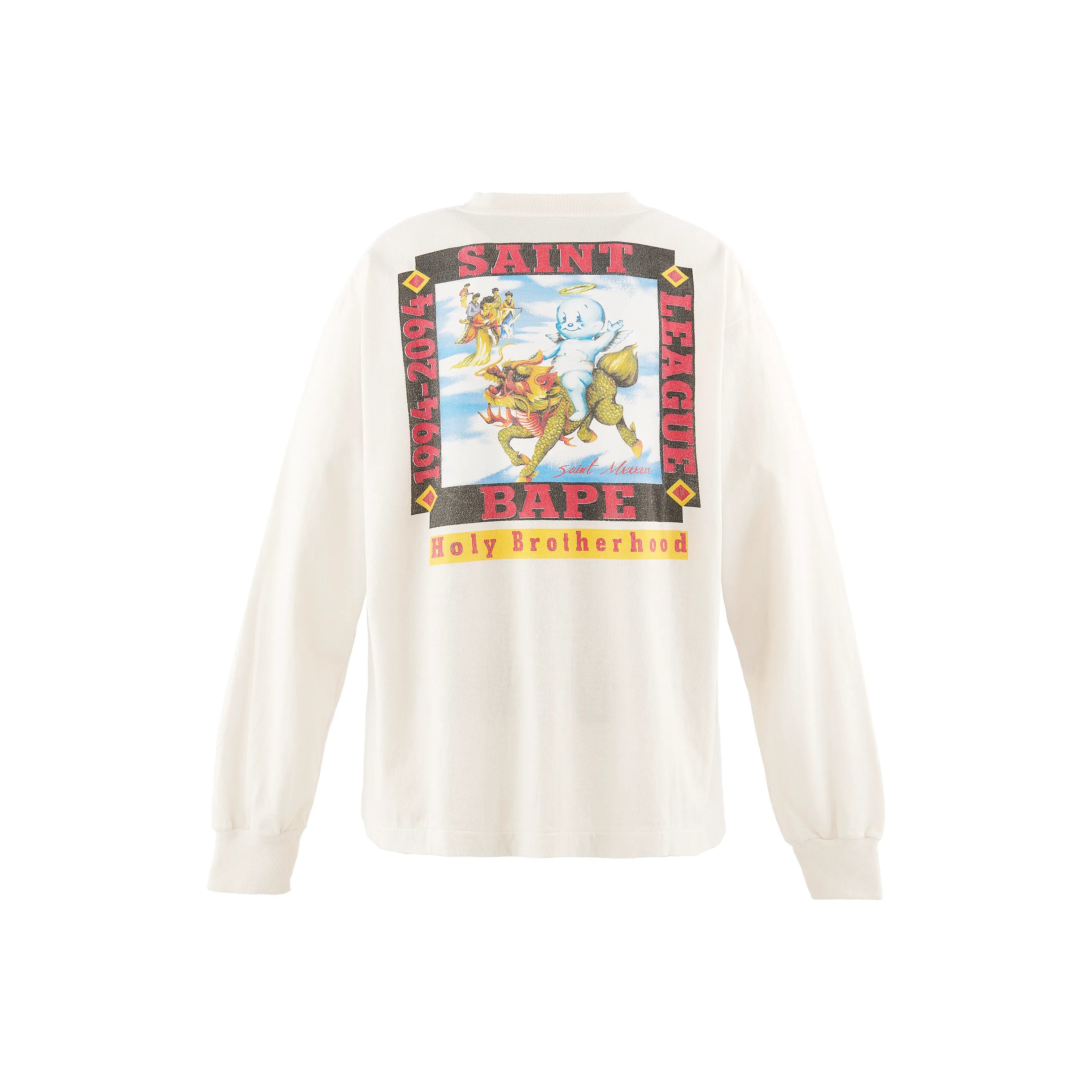 SM-MK1-0000-C39/BAPE_LS T-SHIRT/POOL/WHITE