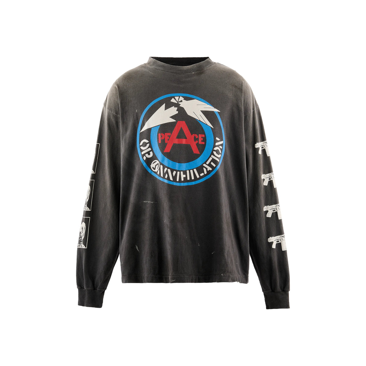 SM-MK1-0000-020/LS T-SHIRT/PEACE/BLACK