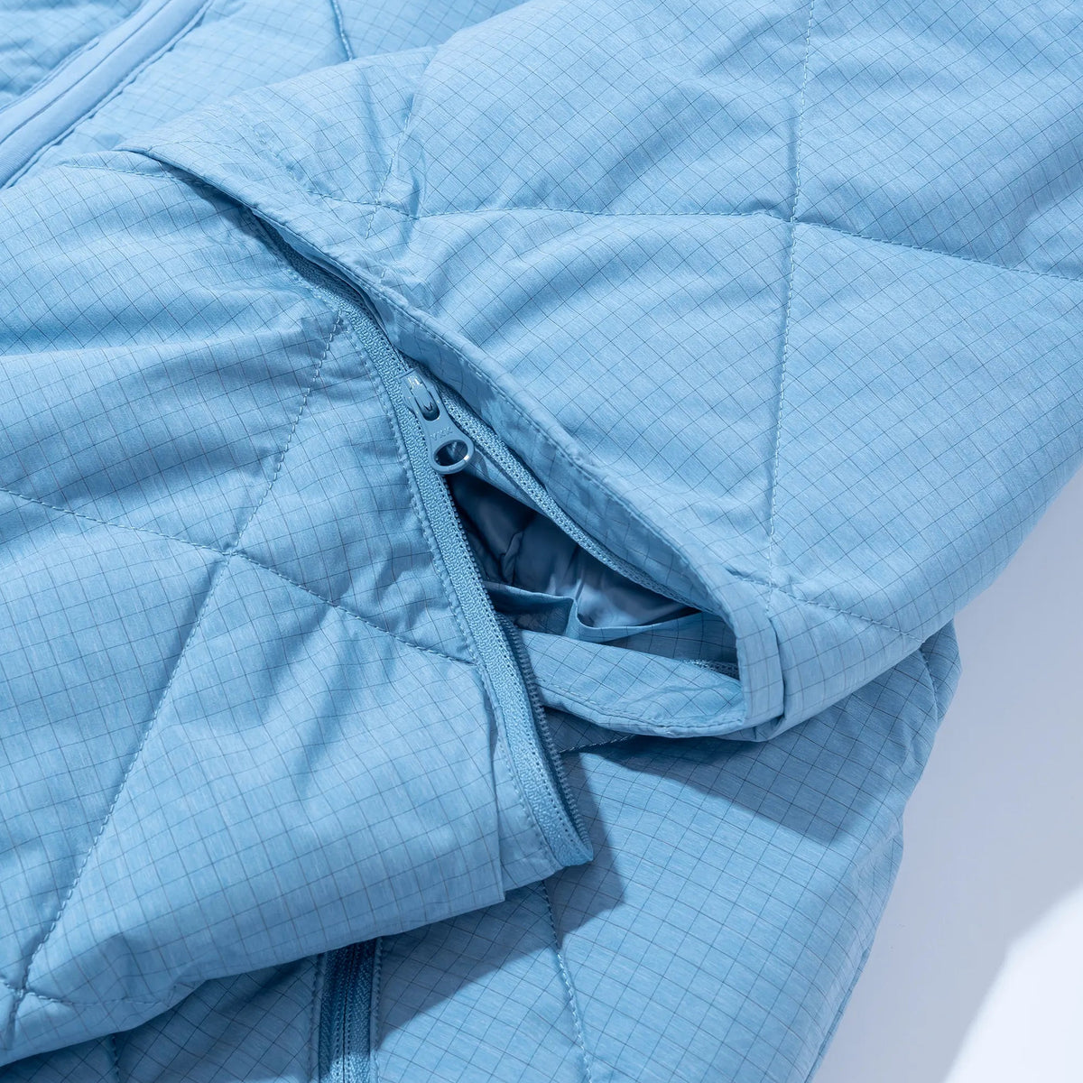 BASE GRID LT DOWN ZIP CHECK JACKET [2COLORS]