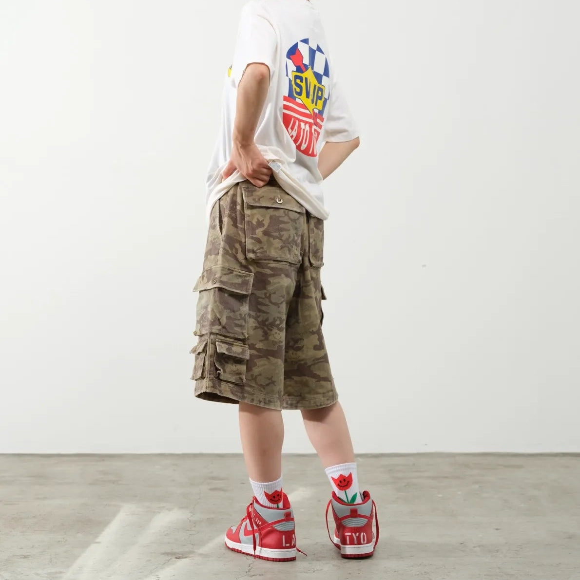 ABERCALMDOWN CAMO SHORTS