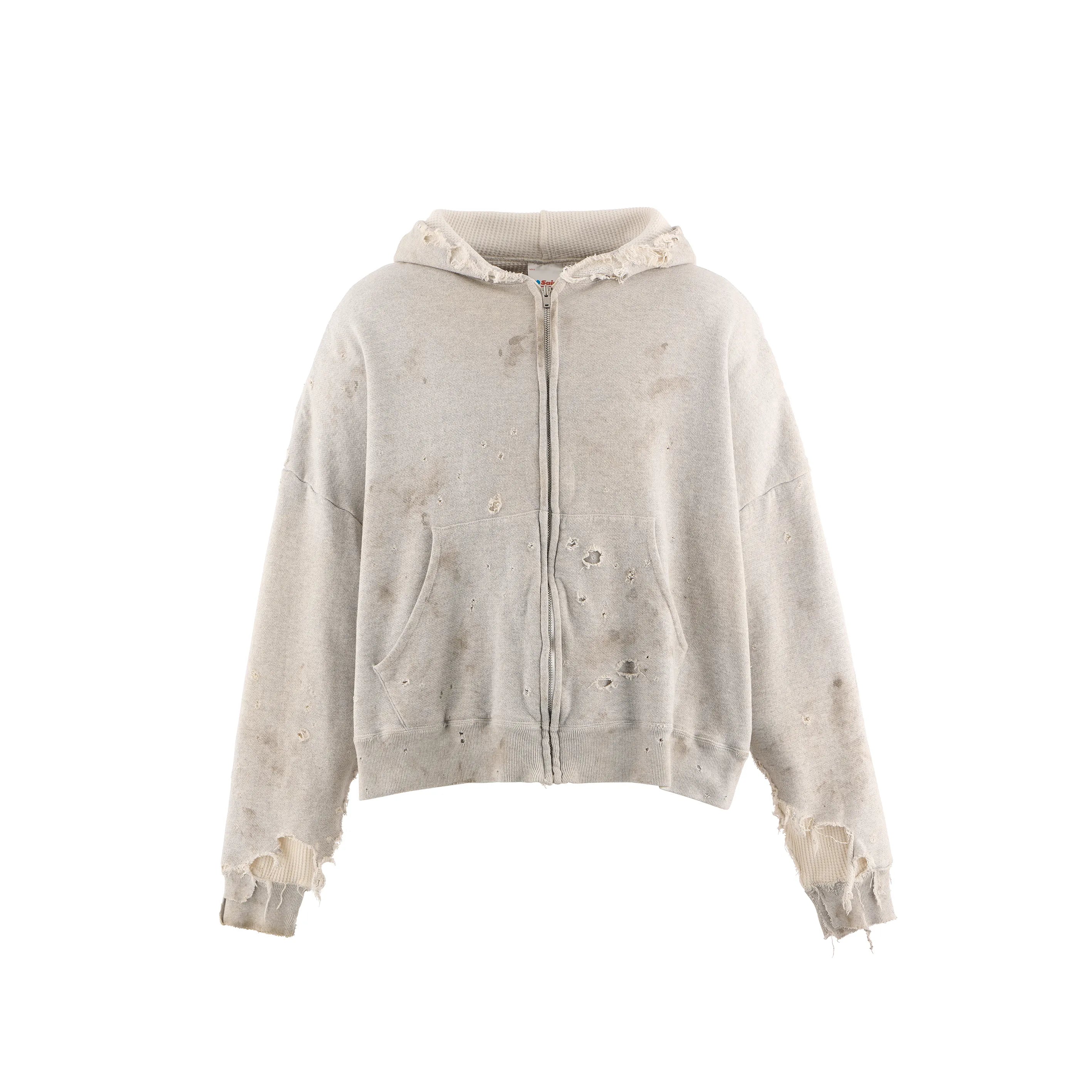 SM-HR1-0000-057/ZIP HOODIE/DOUBLE FACE/GRAY