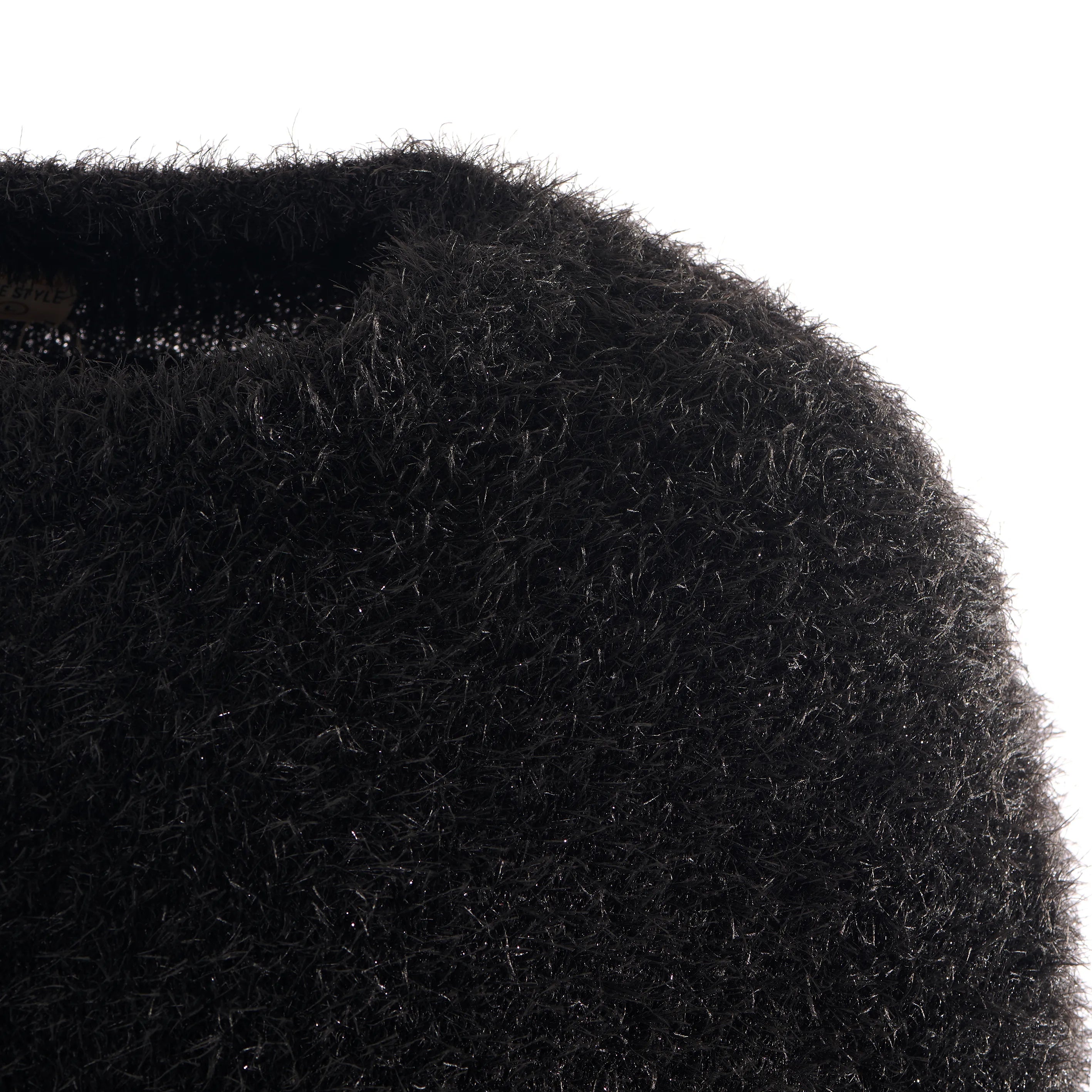 SM-HR1-0000-068/CREW NECK KNIT/GLITTER/BLACK