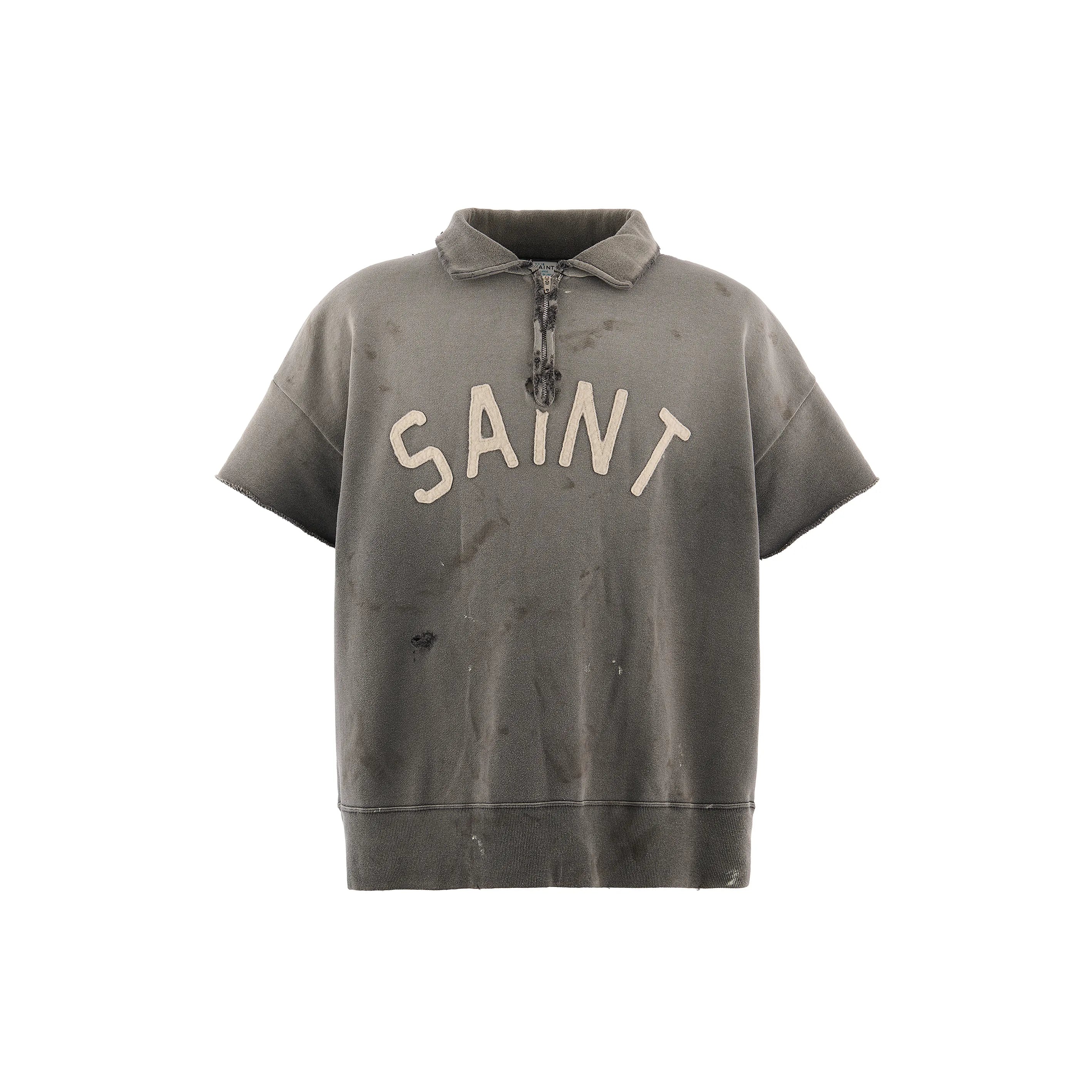 SM-MK8-0000-052/SS HALF ZIP SWEAT/SAINT/CHARCOAL