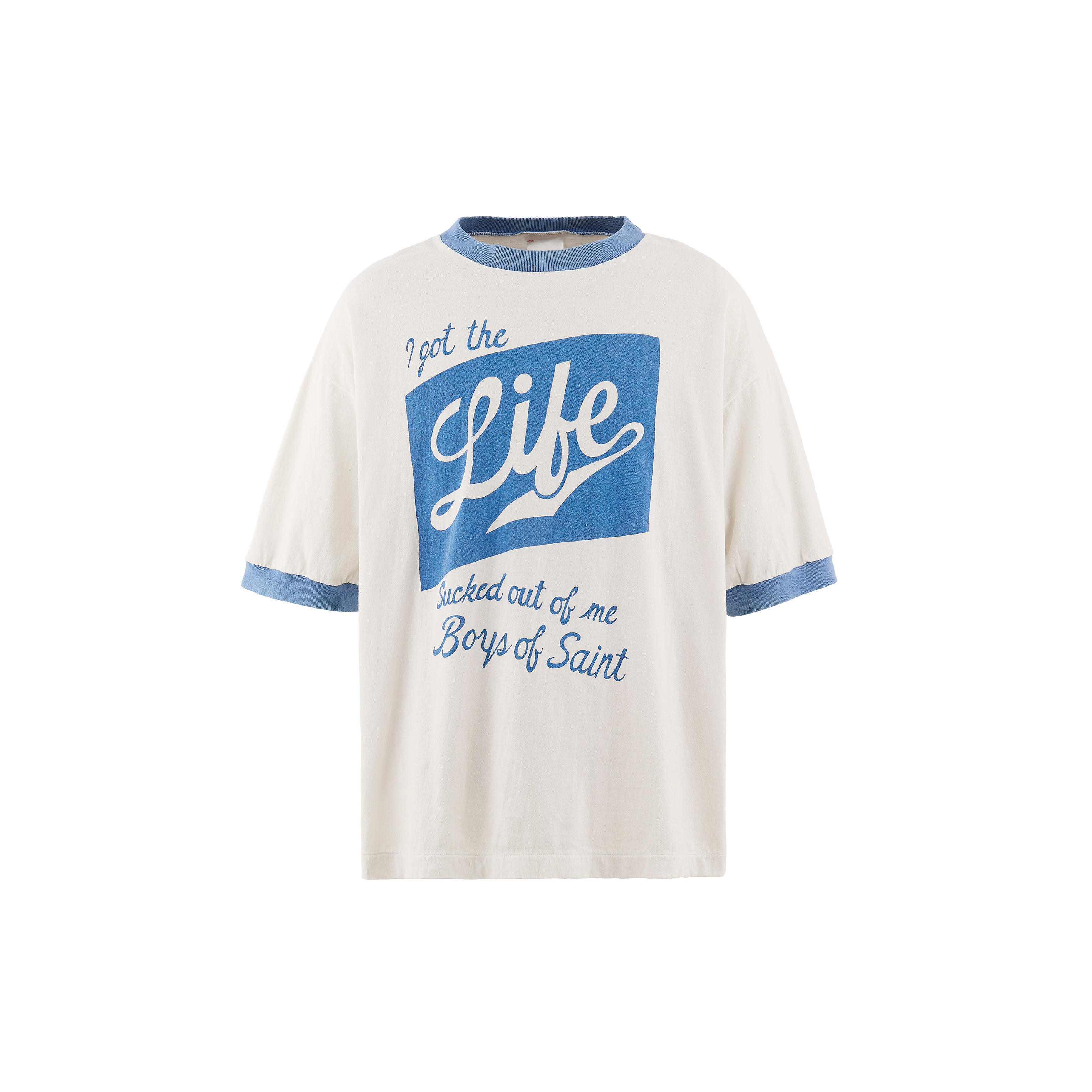SM-MK8-0000-C16/BOS_SS T-SHIRT/RINGER TEE/WHITE