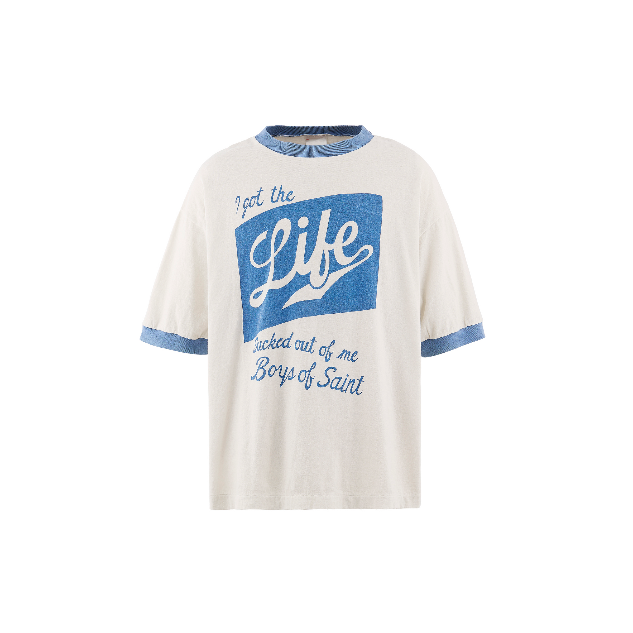 SM-MK8-0000-C16/BOS_SS T-SHIRT/RINGER TEE/WHITE | SAINT Mxxxxxx