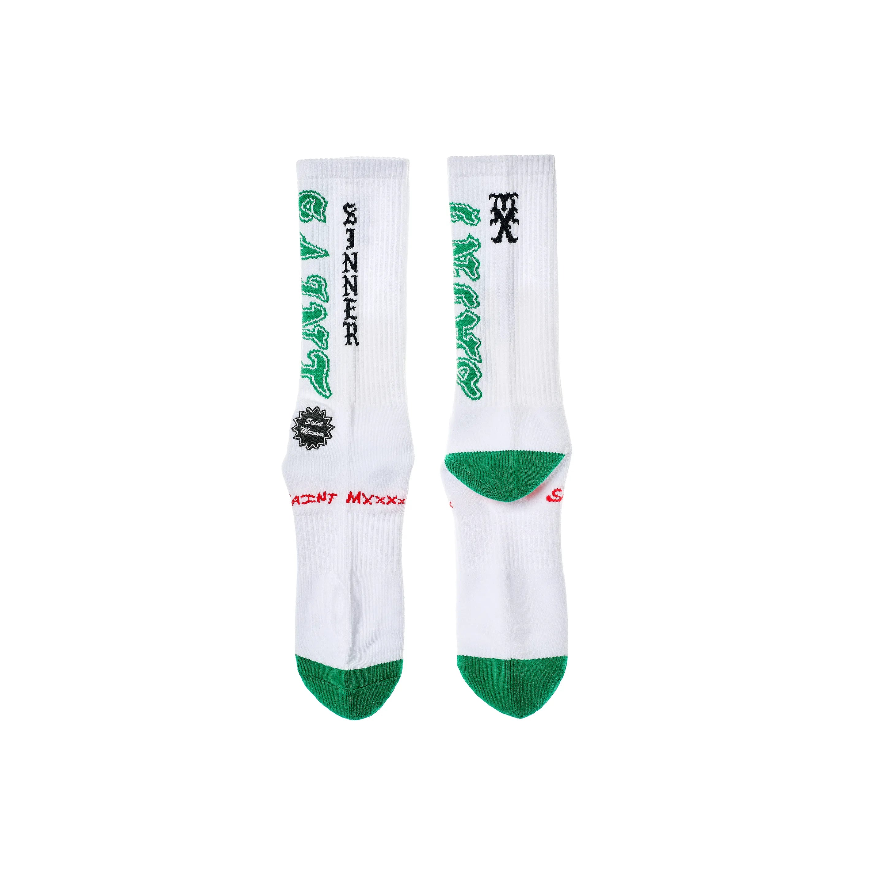 SM-MK8-0000-108/SOCKS/SAINT/WHITE+GREEN