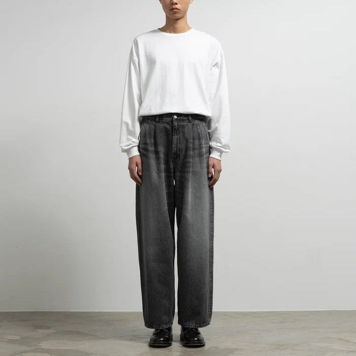 Selvage Denim Two Tuck Tapered Pants -LIGHT FADE- [GU263-40060LB]