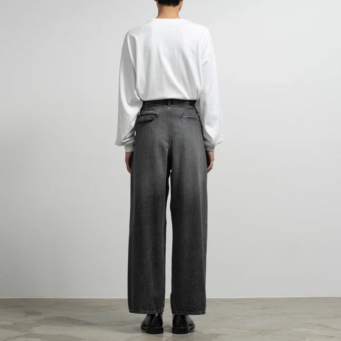 Selvage Denim Two Tuck Tapered Pants -LIGHT FADE- [GU263-40060LB]