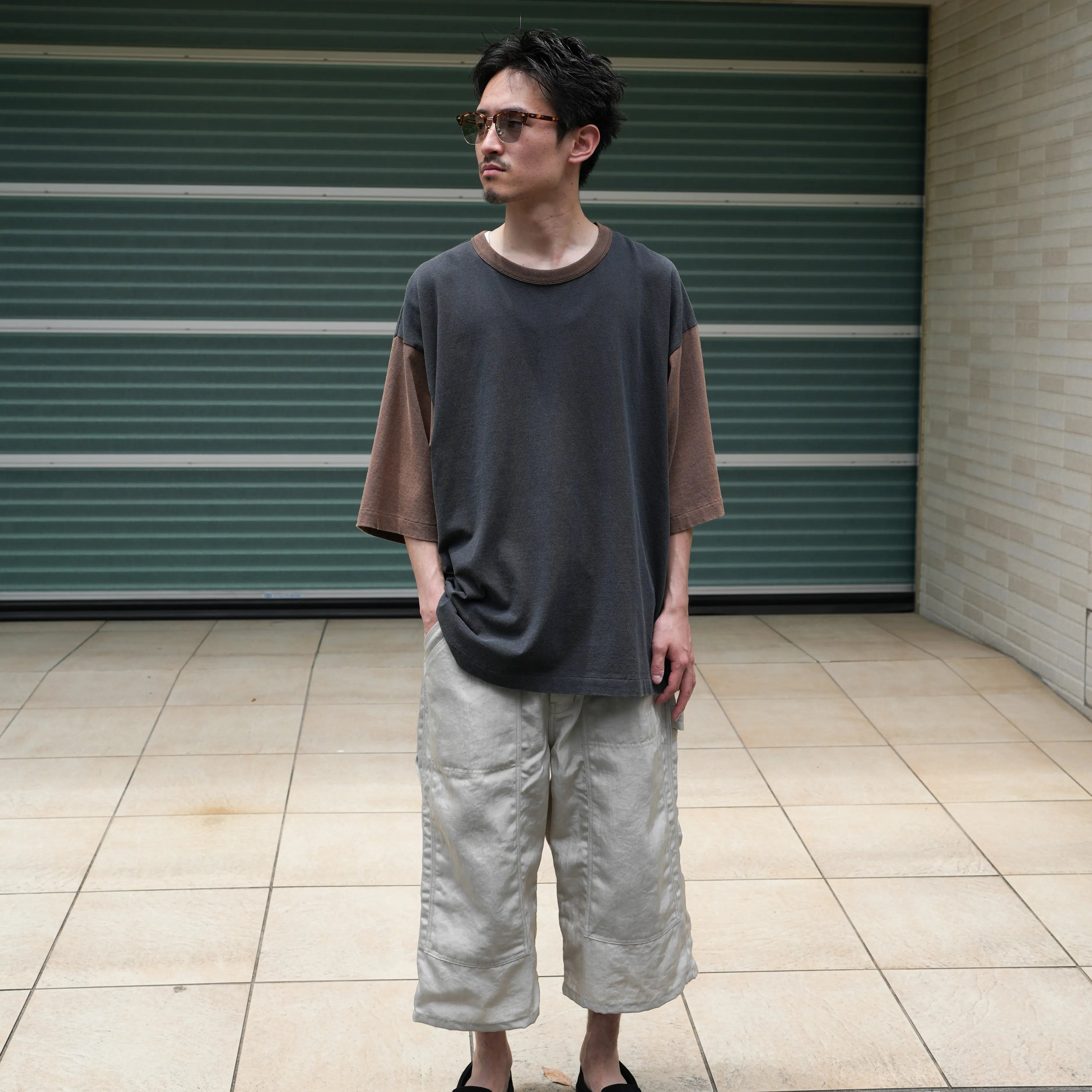 HEAVY NYLON DOUBLE-KNEE CROPPED
