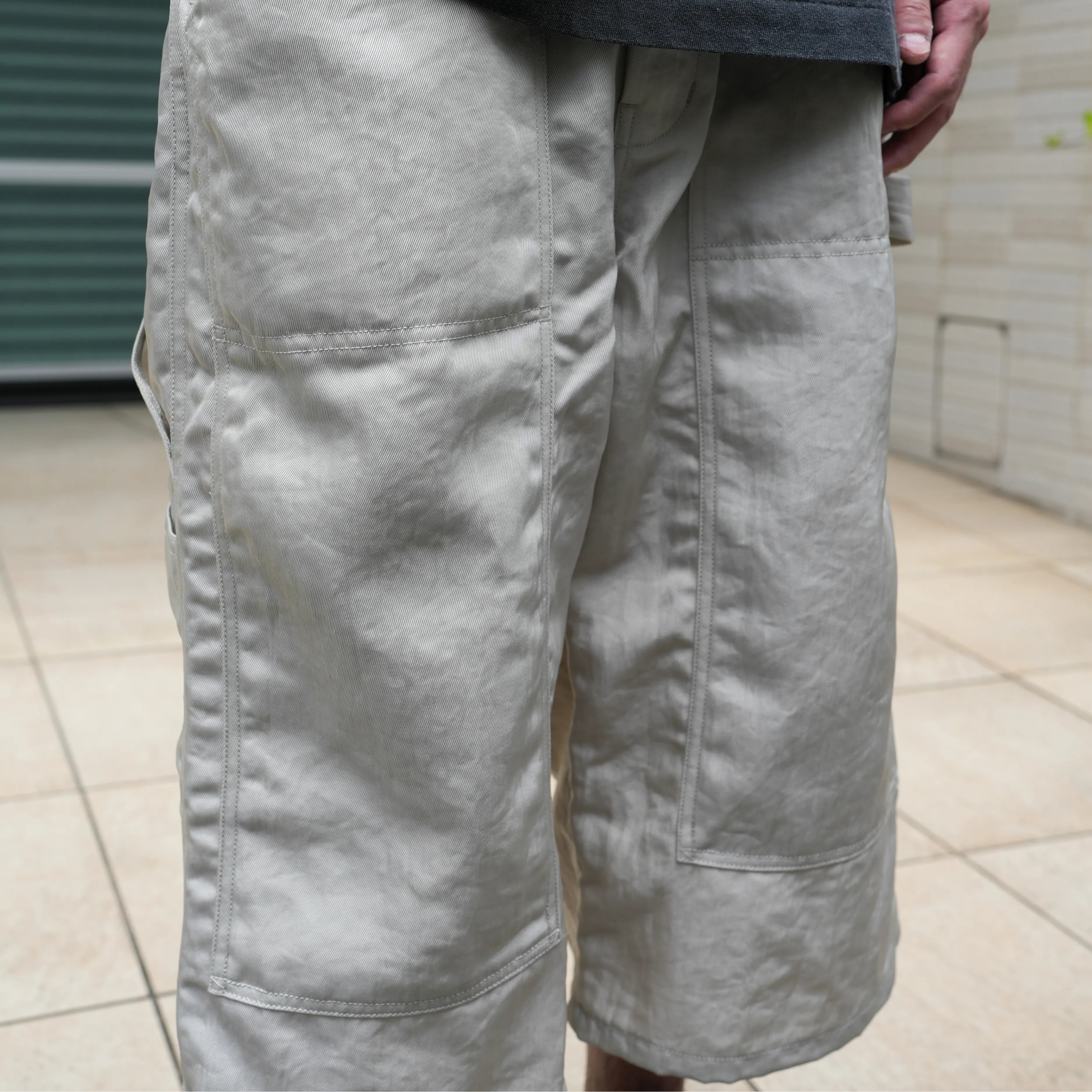 HEAVY NYLON DOUBLE-KNEE CROPPED