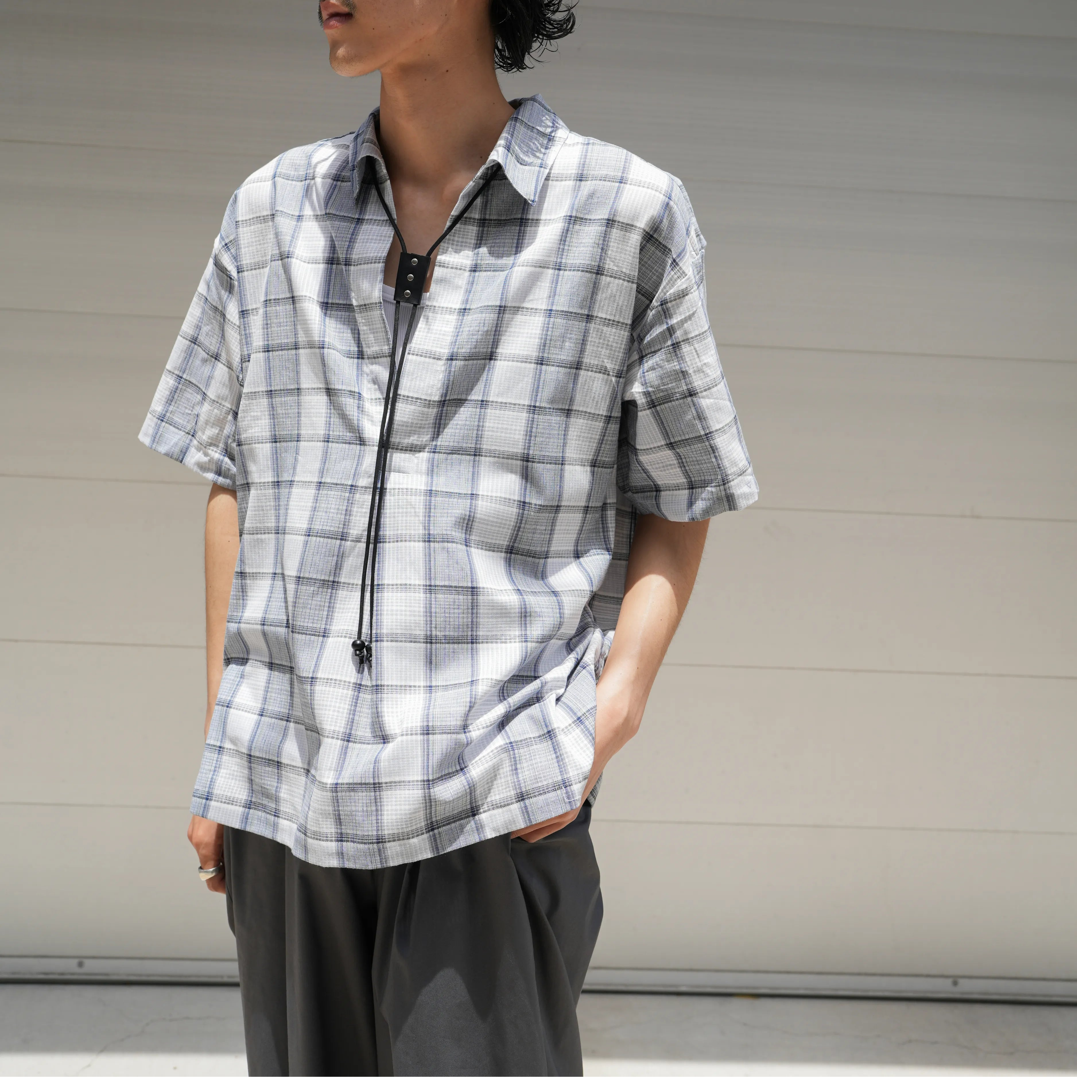 C/L PLAID PULLOVER SHIRT : VINTAGE FABR