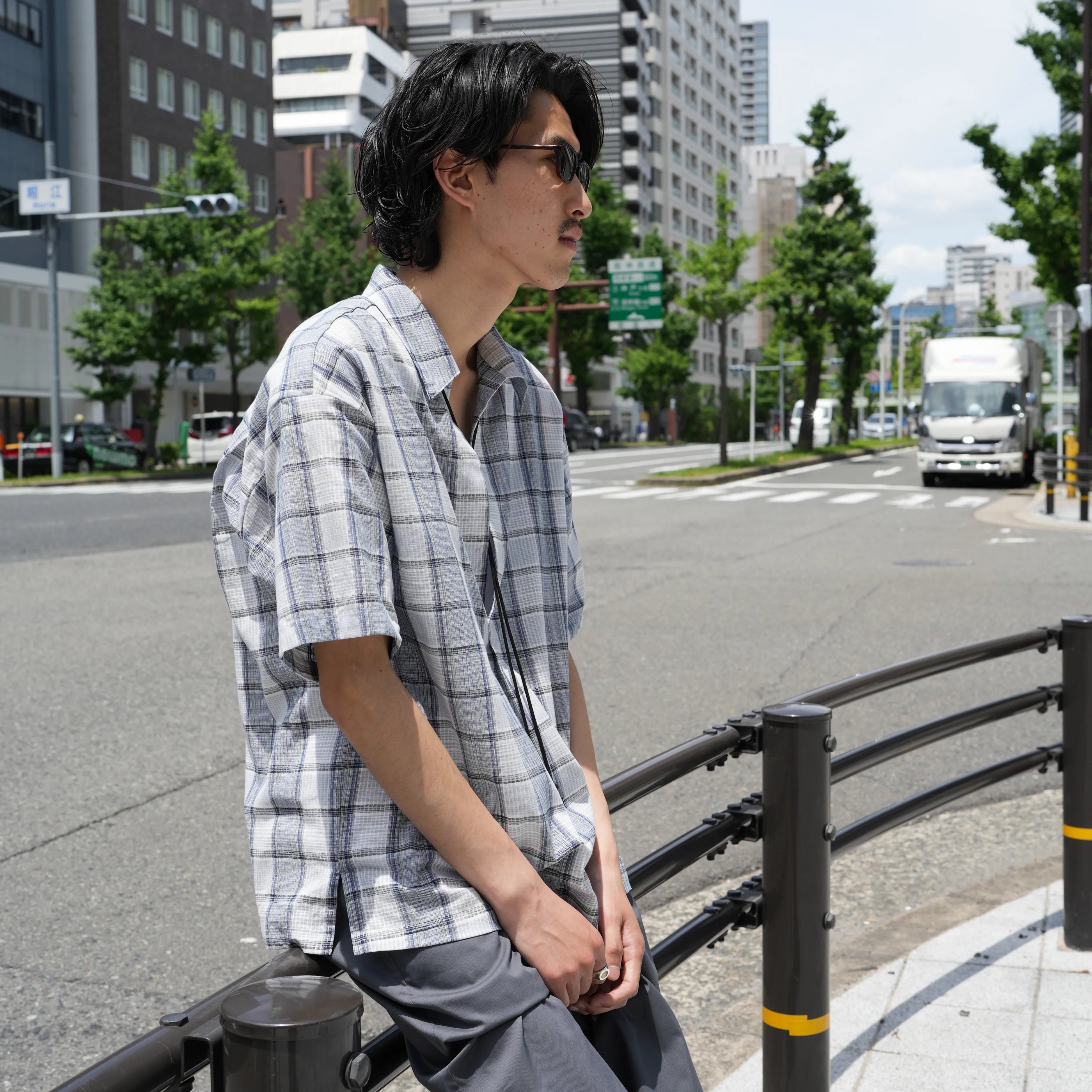 C/L PLAID PULLOVER SHIRT : VINTAGE FABR