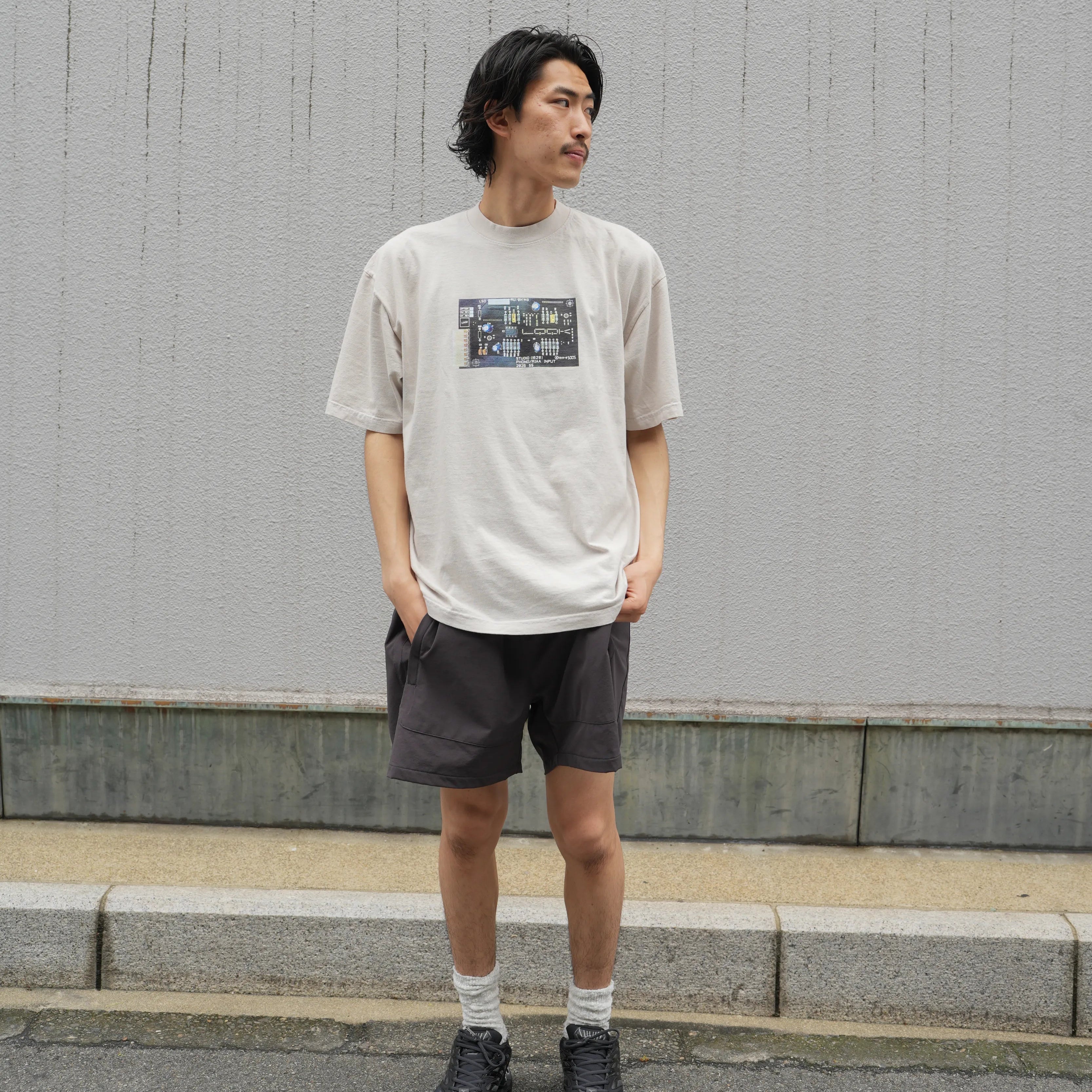 EMBROIDERD LOGO STRECH NYLON EASY SHORTS