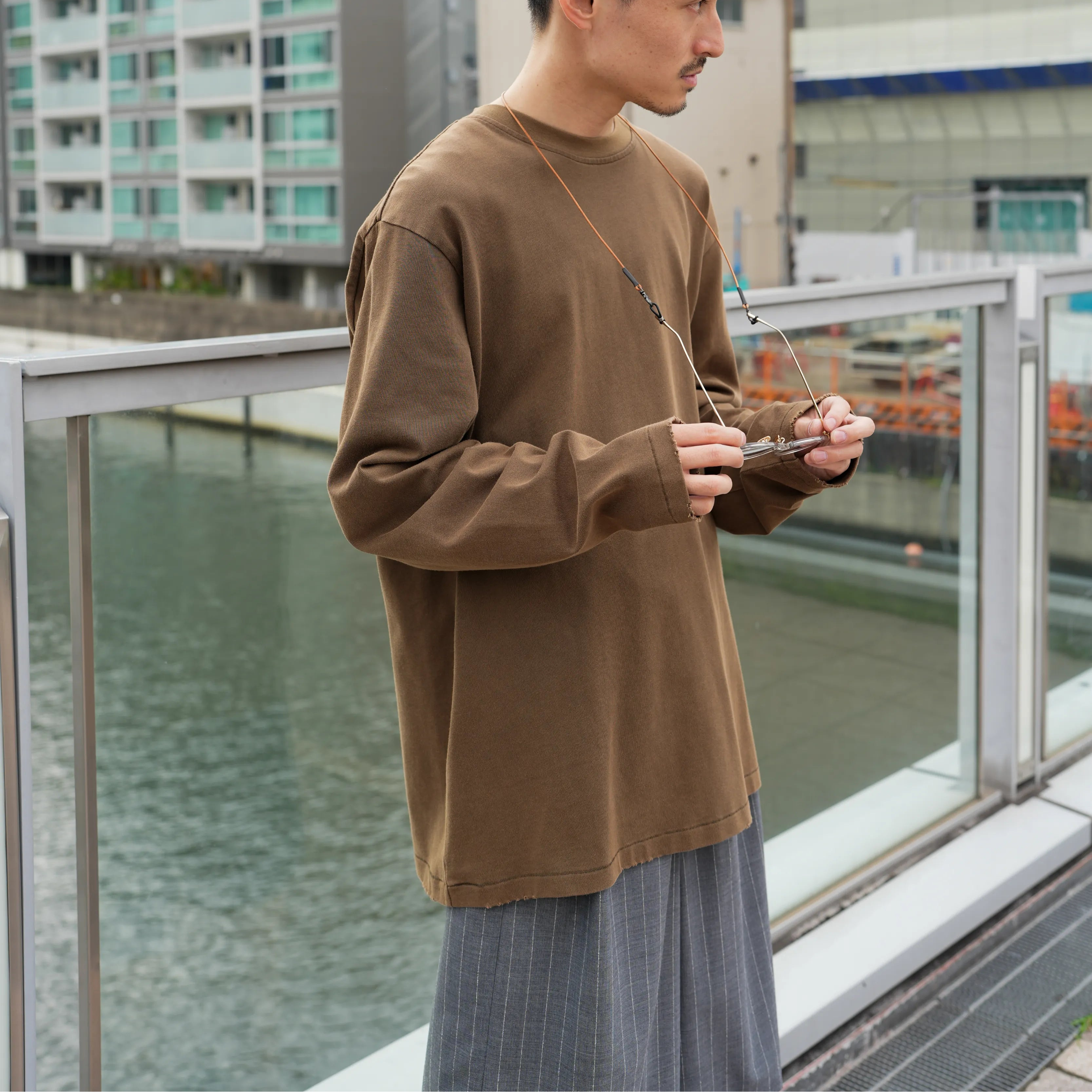 ORGANIZED BAGGY TEE LS / COTTON JERSEY [3 COLORS]