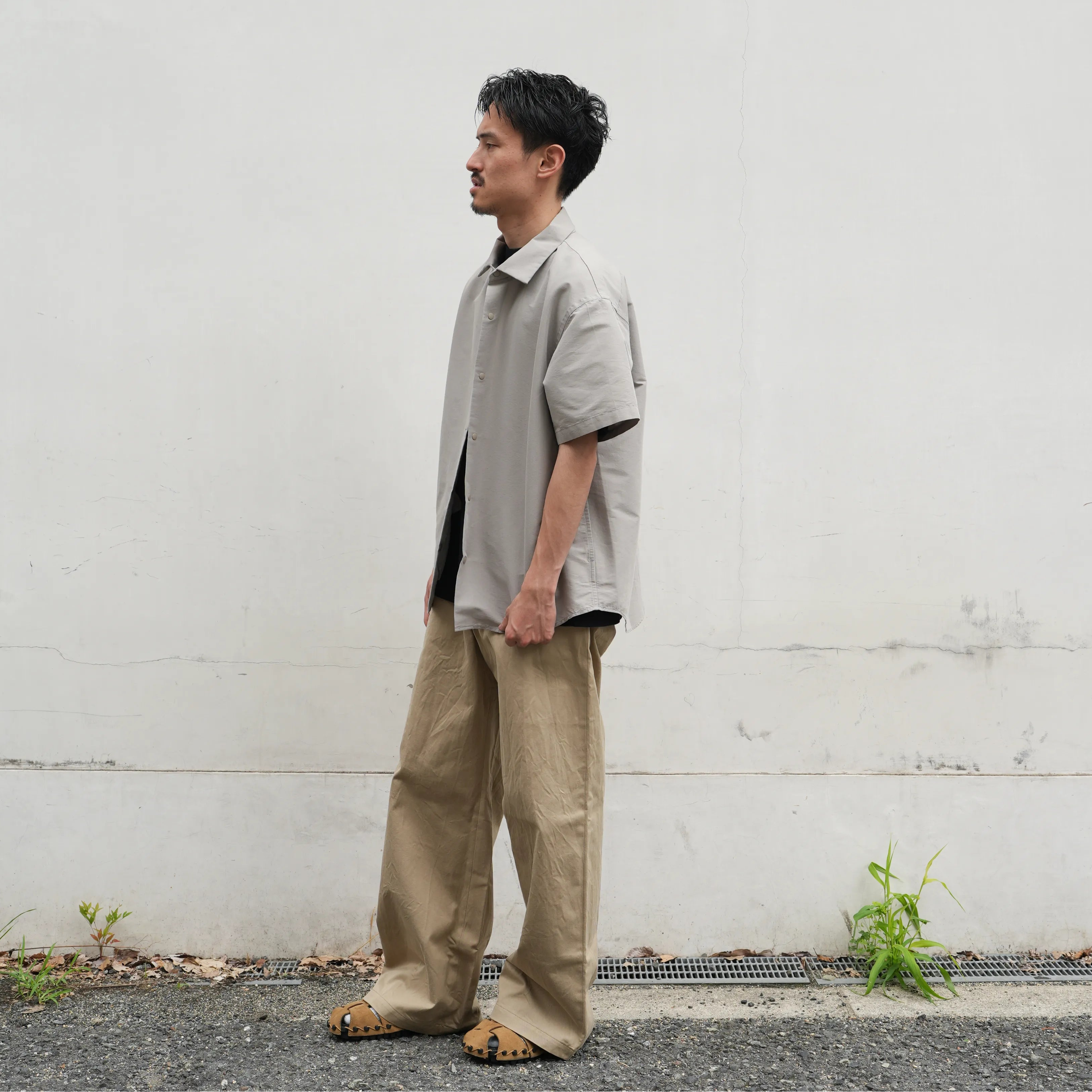 M チノパンツ ワイド  Chino Trousers, Wide