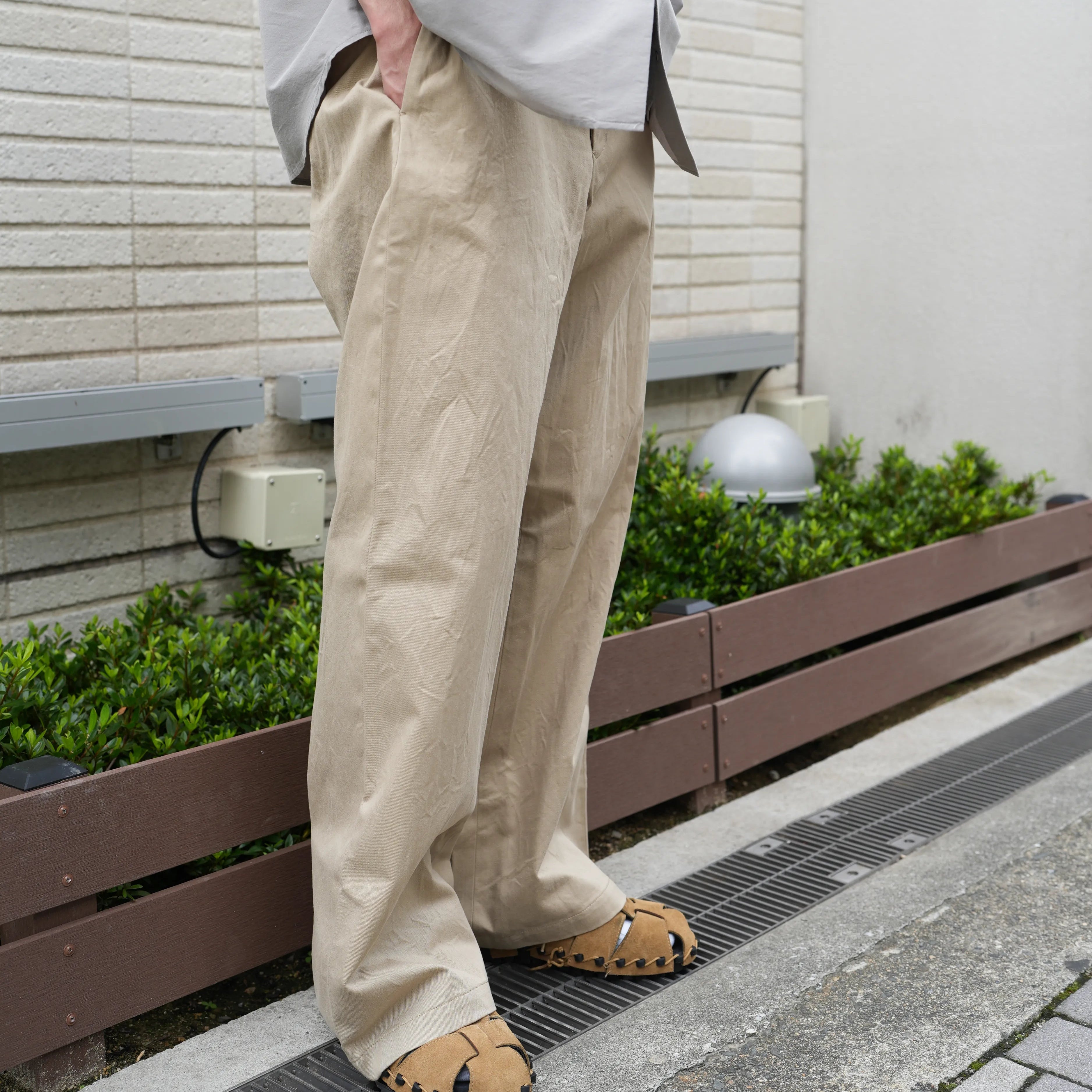 M チノパンツ ワイド  Chino Trousers, Wide