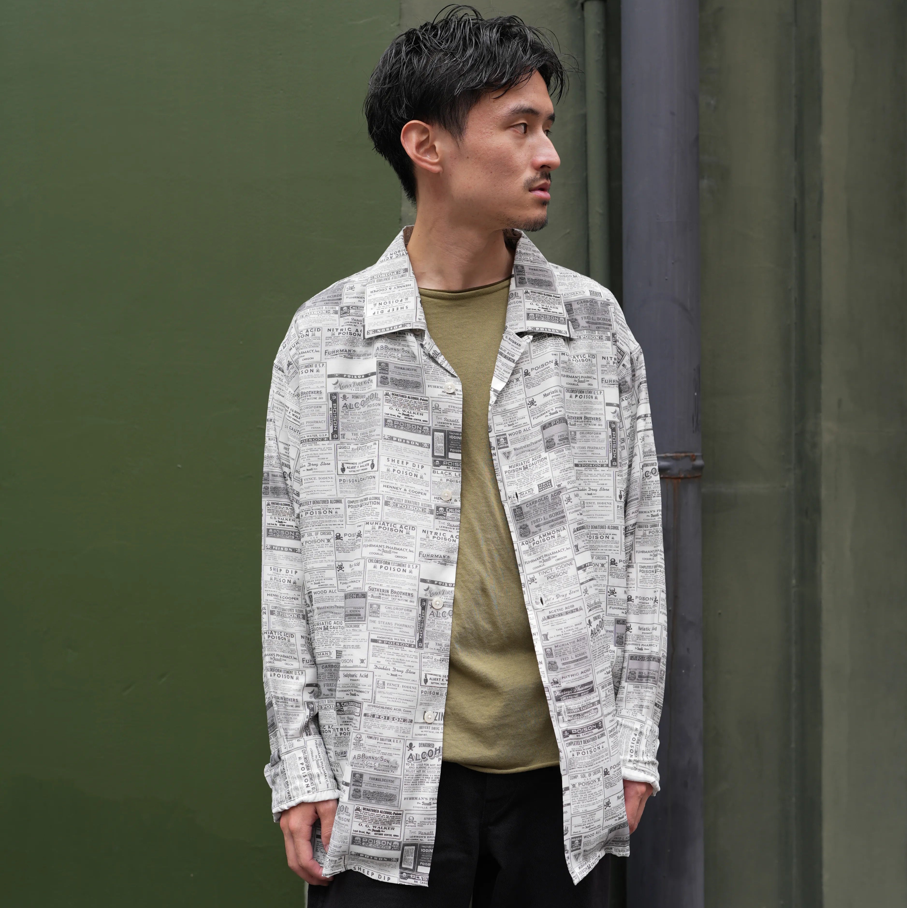 OPEN COLLAR SHIRT『POISON BOTTLE』