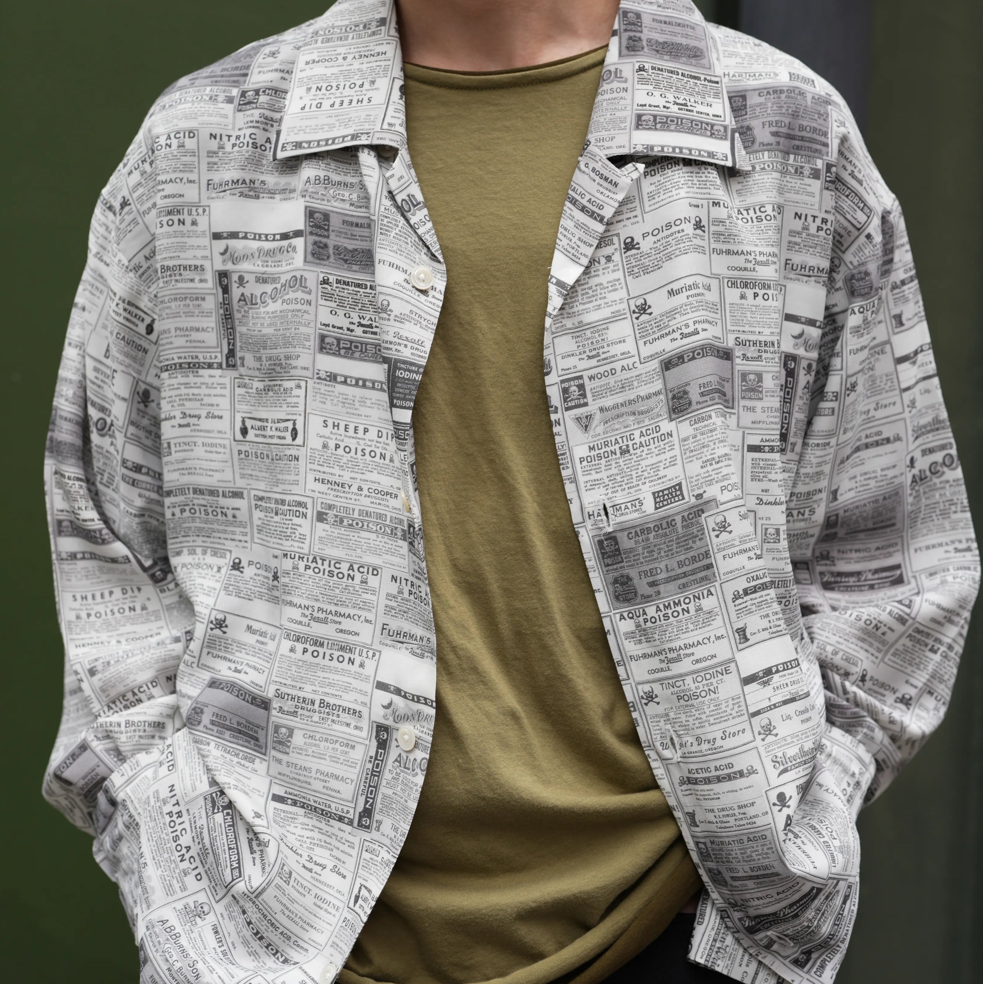 OPEN COLLAR SHIRT『POISON BOTTLE』