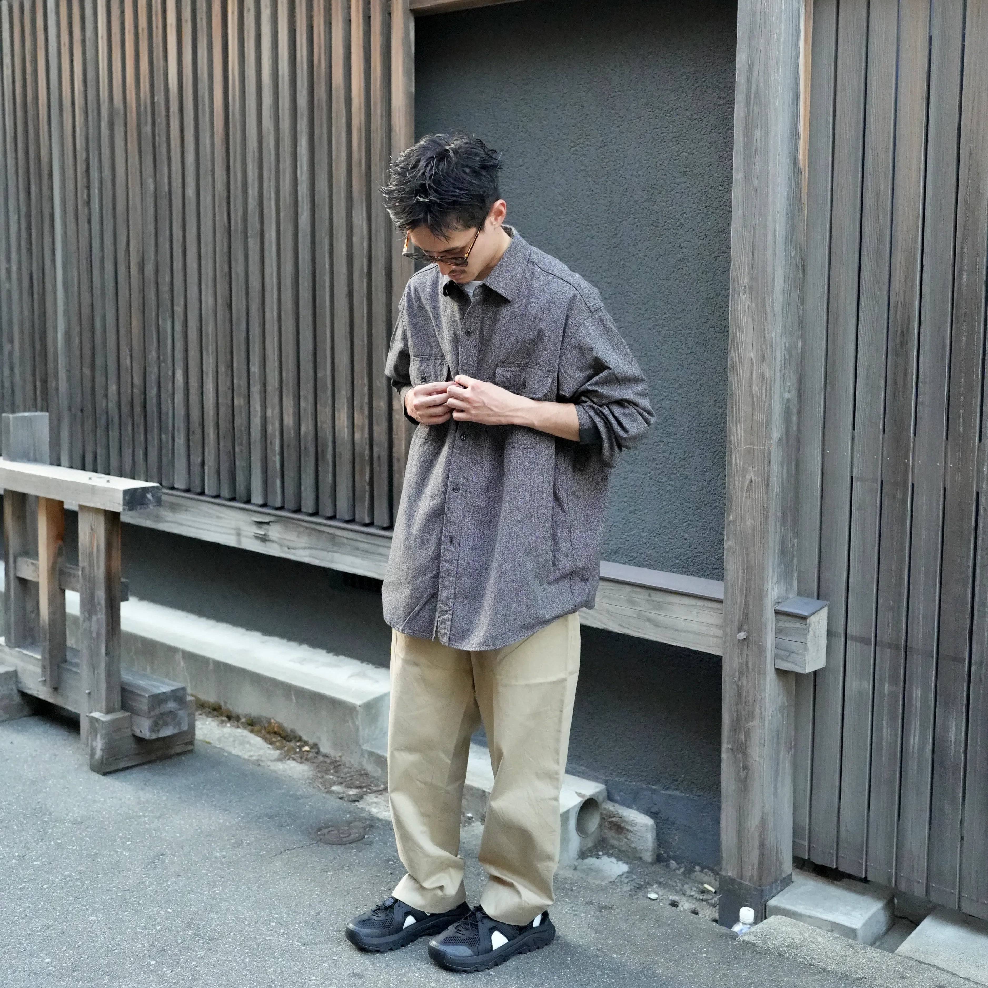 [2262-SH60-026] N.HOOLYWOOD COMPILE × BIG MAC / BLACK CHAMBRAY WORK SHIRT
