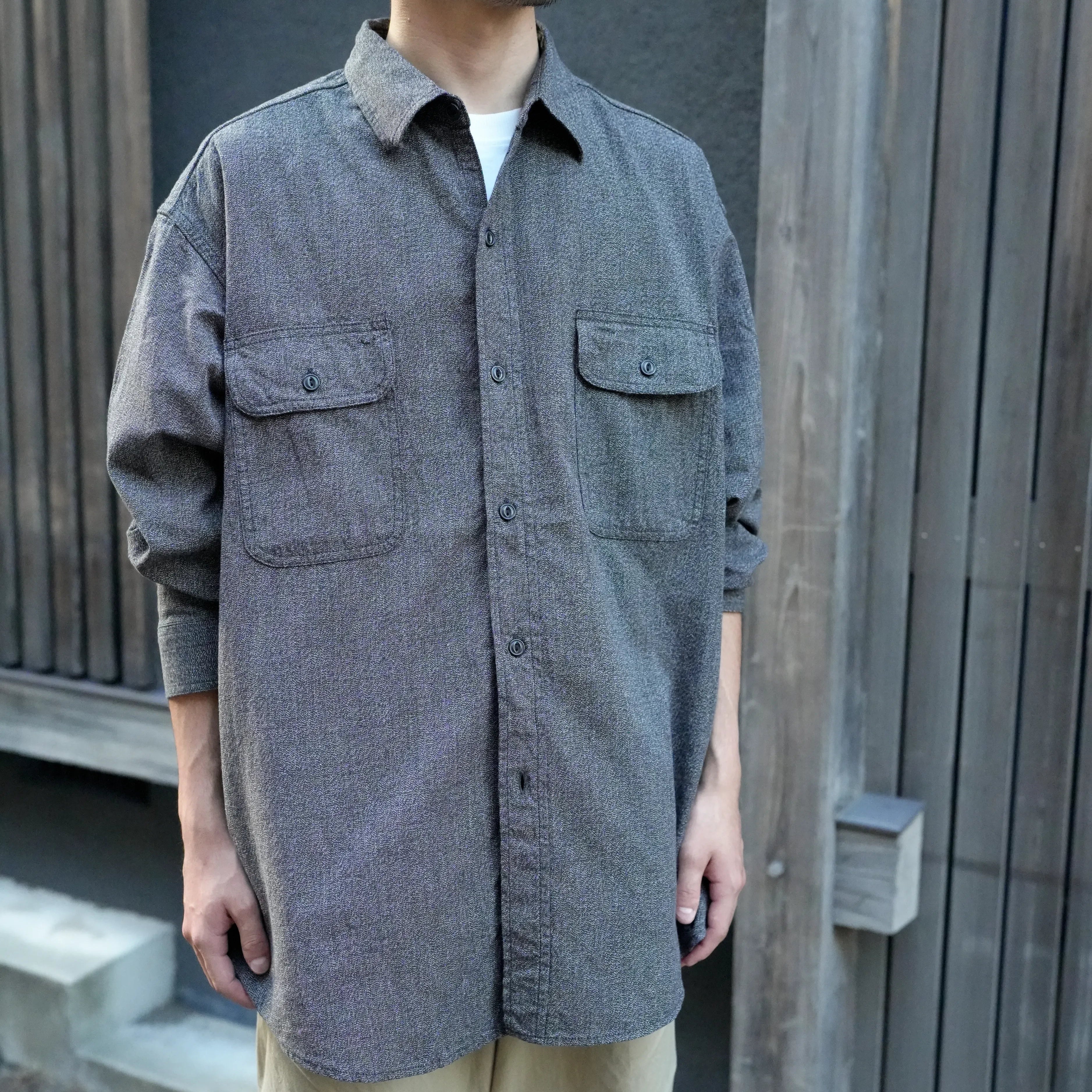 [2262-SH60-026] N.HOOLYWOOD COMPILE × BIG MAC / BLACK CHAMBRAY WORK SHIRT