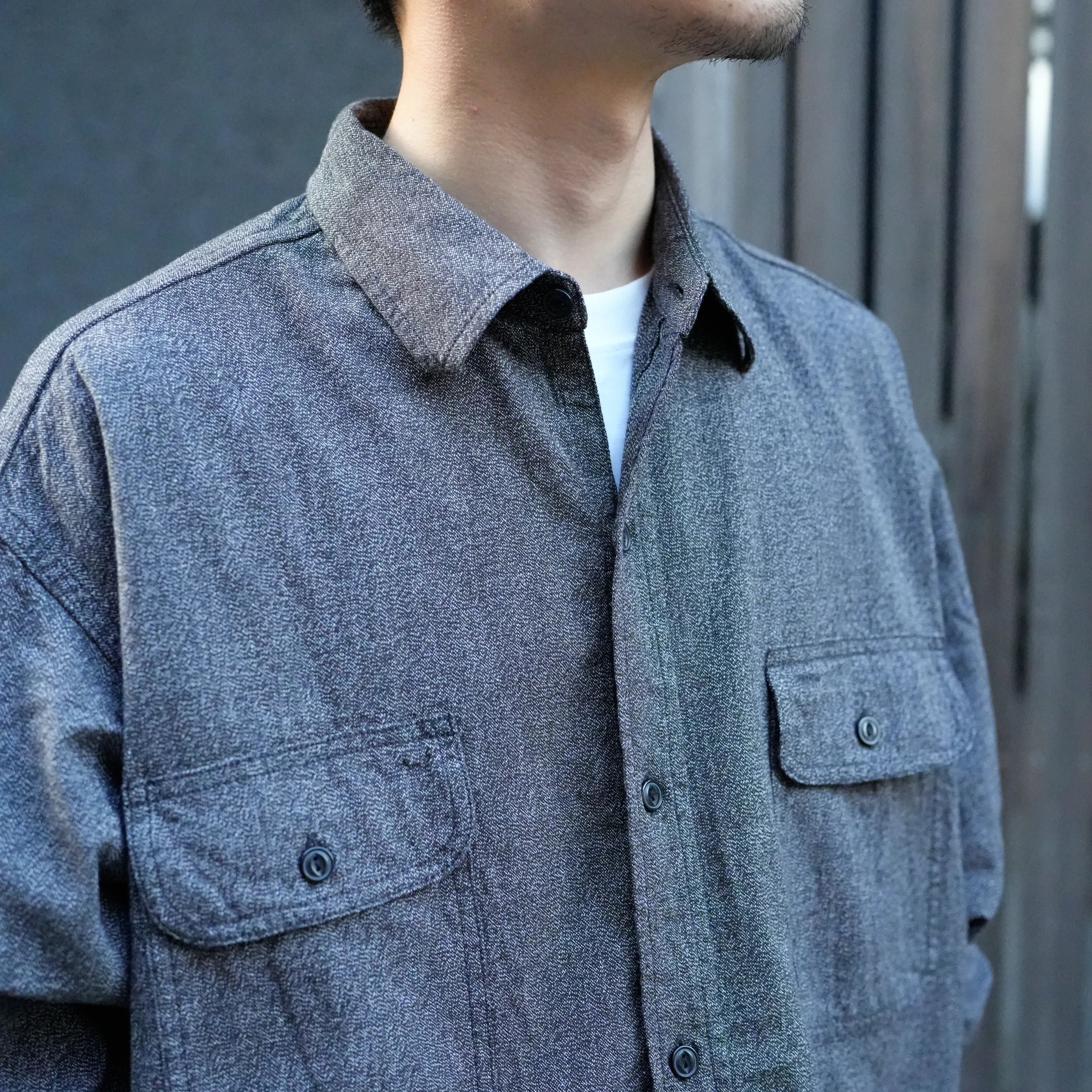 [2262-SH60-026] N.HOOLYWOOD COMPILE × BIG MAC / BLACK CHAMBRAY WORK SHIRT