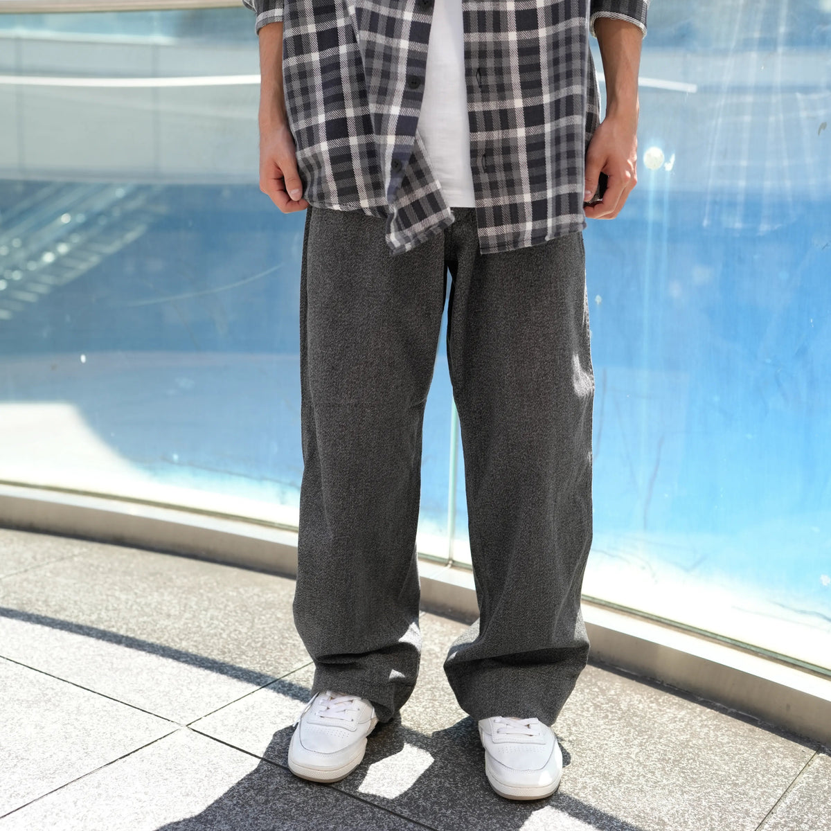 [2262-PT60-026] N.HOOLYWOOD COMPILE × BIG MAC / BLACK CHAMBRAY WORK PANTS