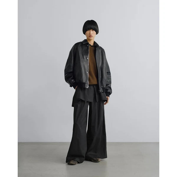 Cow Leather Raglan Blouson [GU263-30320]