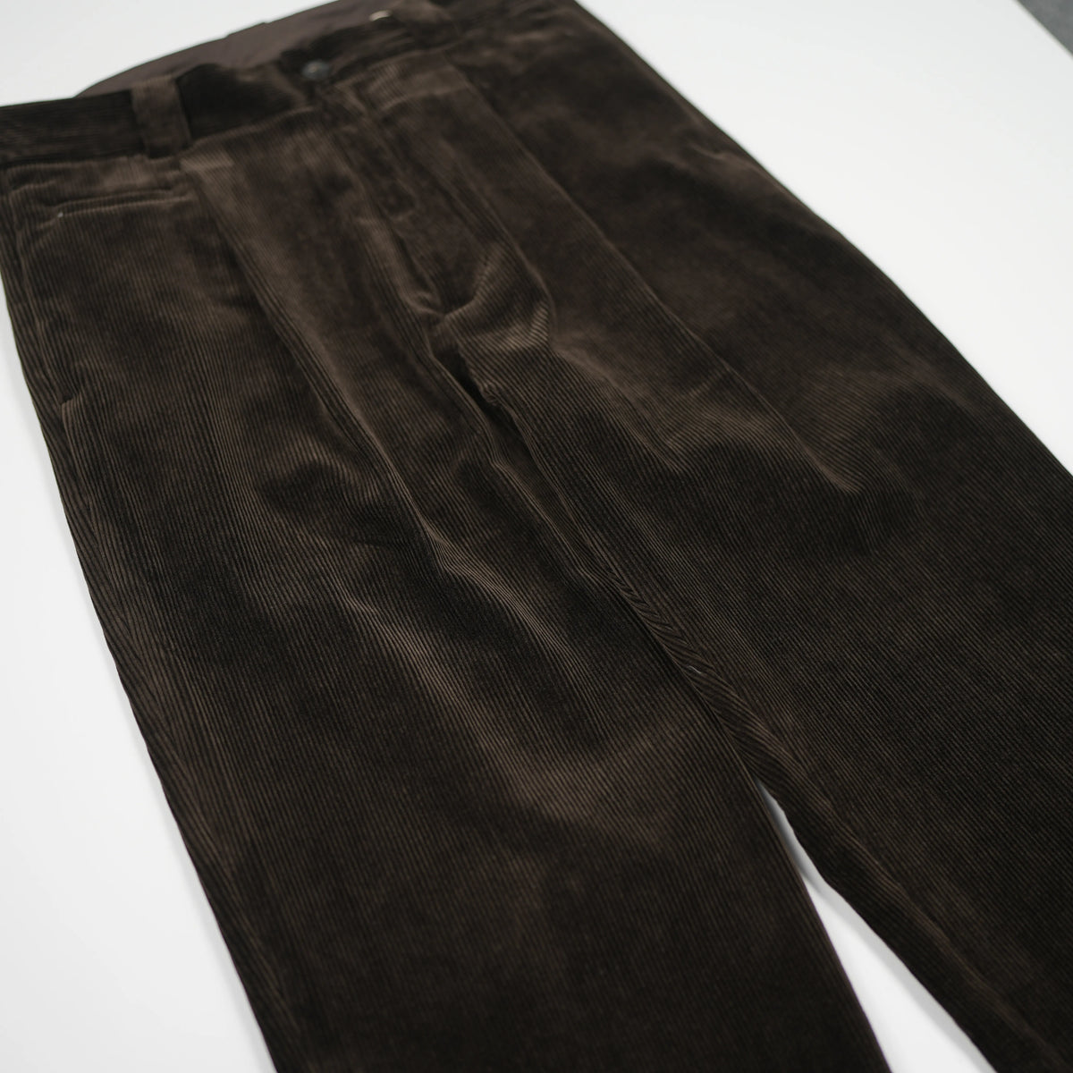 Double Pleated Wide Wale Cords [2COLORS]