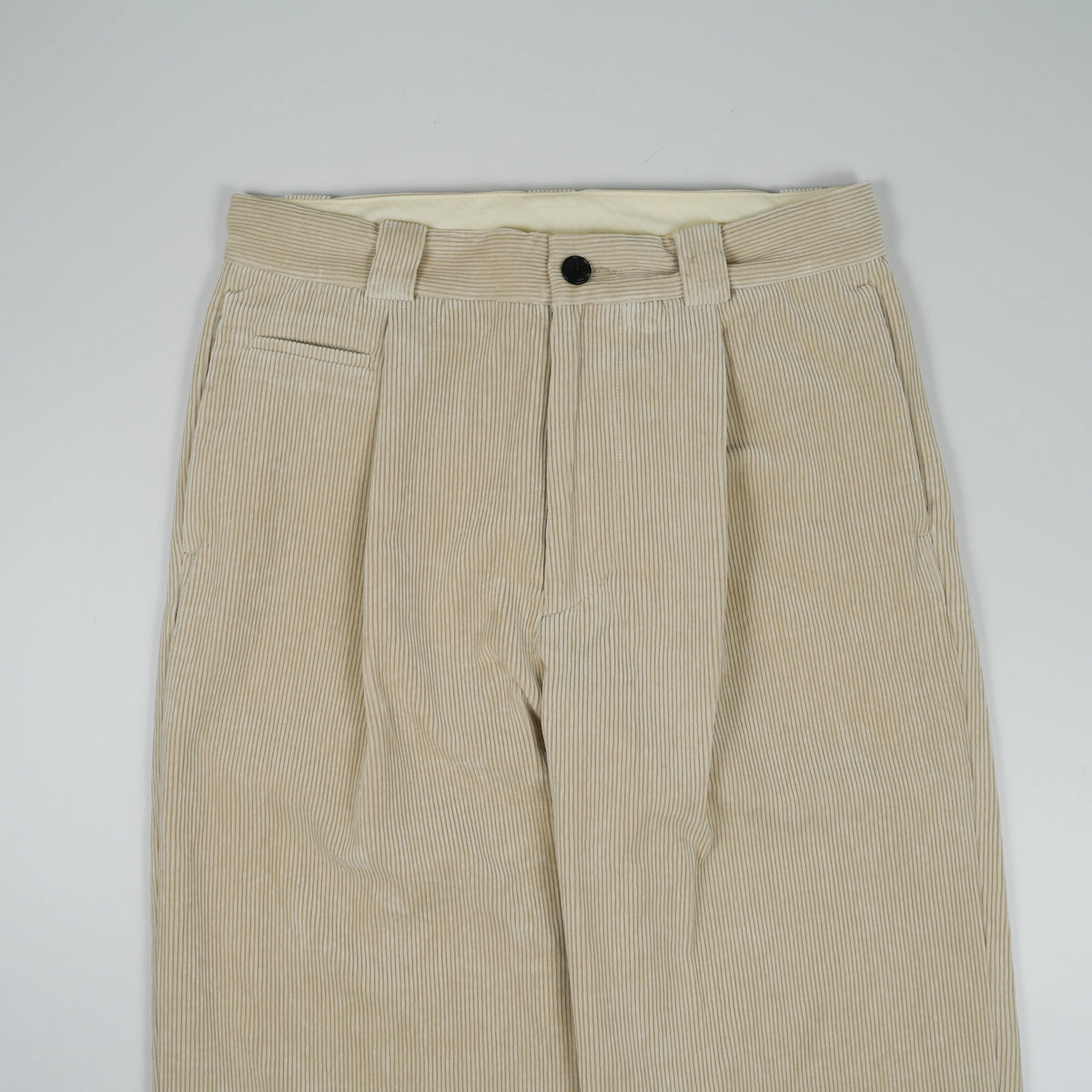 Double Pleated Wide Wale Cords [2COLORS]