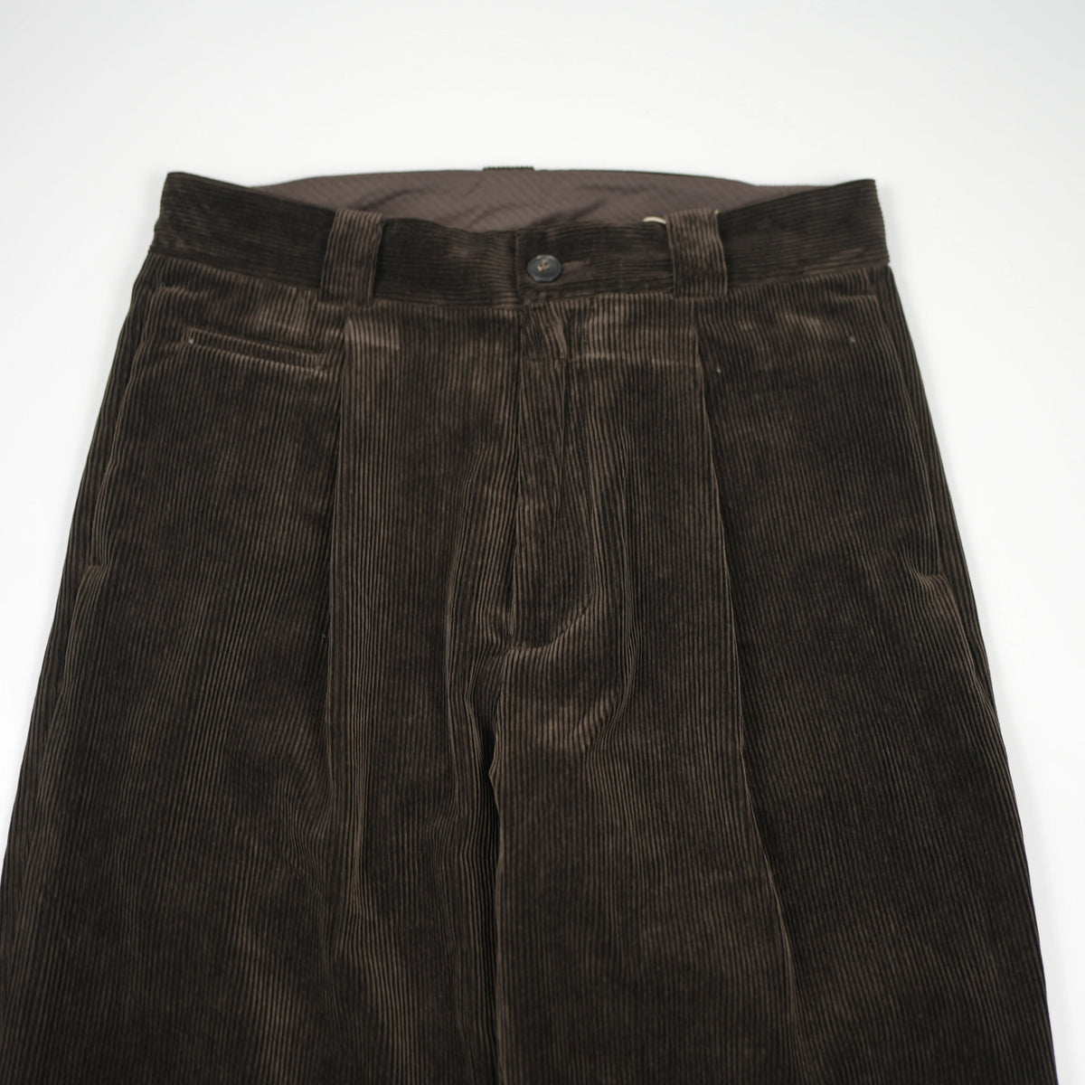 Double Pleated Wide Wale Cords [2COLORS]