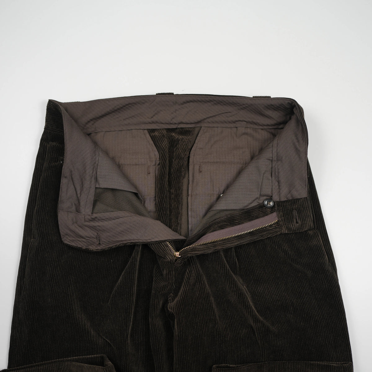 Double Pleated Wide Wale Cords [2COLORS]