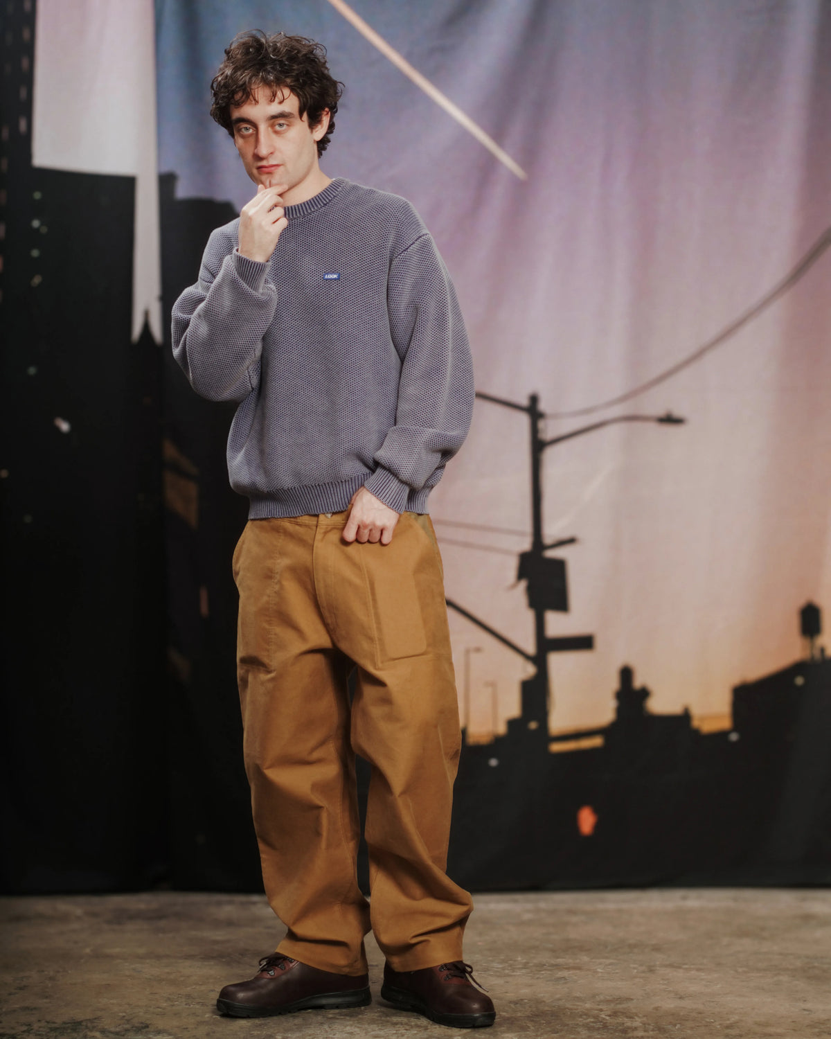 WAFFLE KNIT CREW [2COLORS]