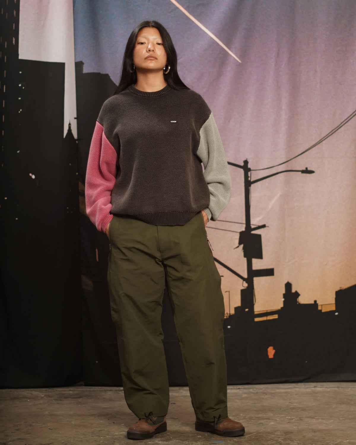 WAFFLE KNIT CREW [2COLORS]