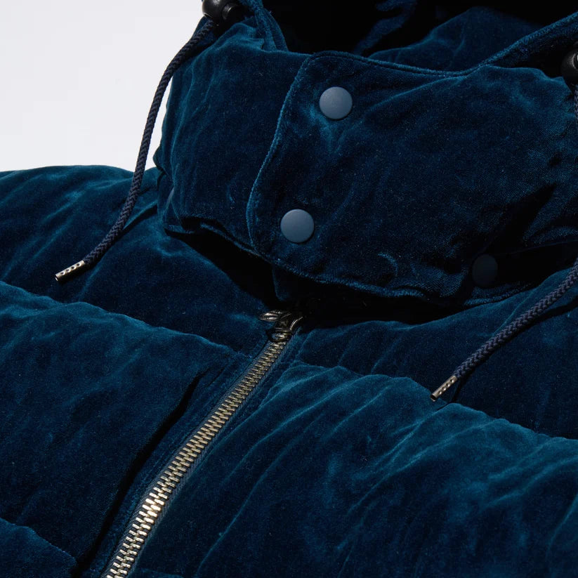 WRINKLED VELVET DOWN JACKET - REVERSIBLE [2COLORS]
