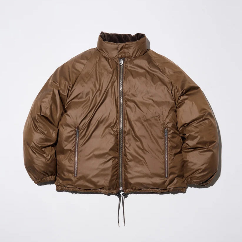 WRINKLED VELVET DOWN JACKET - REVERSIBLE [2COLORS]