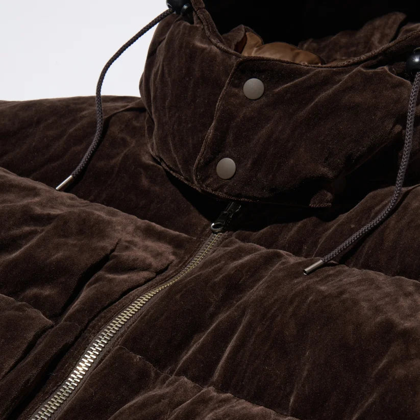 WRINKLED VELVET DOWN JACKET - REVERSIBLE [2COLORS]