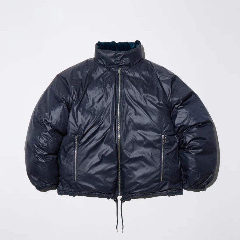 WRINKLED VELVET DOWN JACKET - REVERSIBLE [2COLORS]