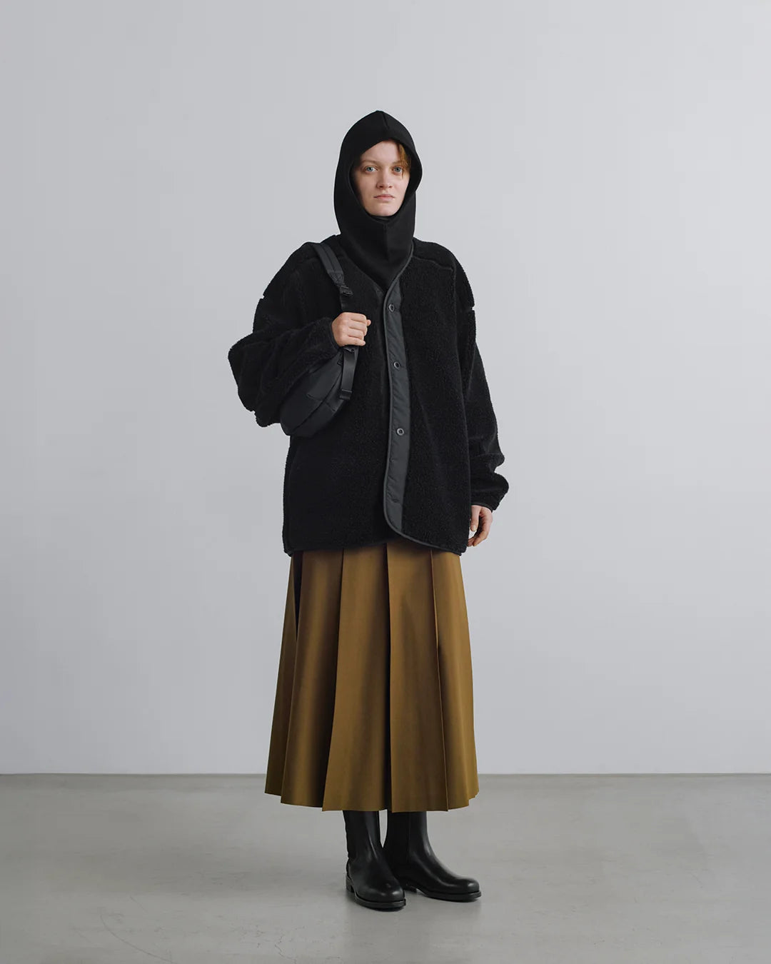 Wool Boa Liner Blouson着用画像