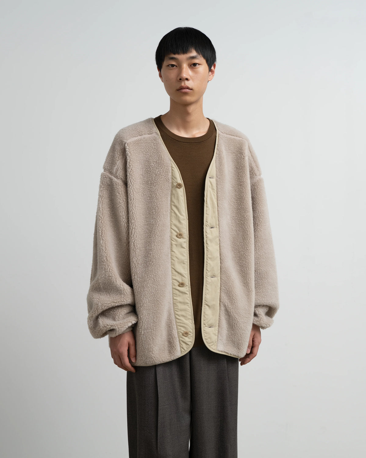Wool Boa Liner Blouson着用画像