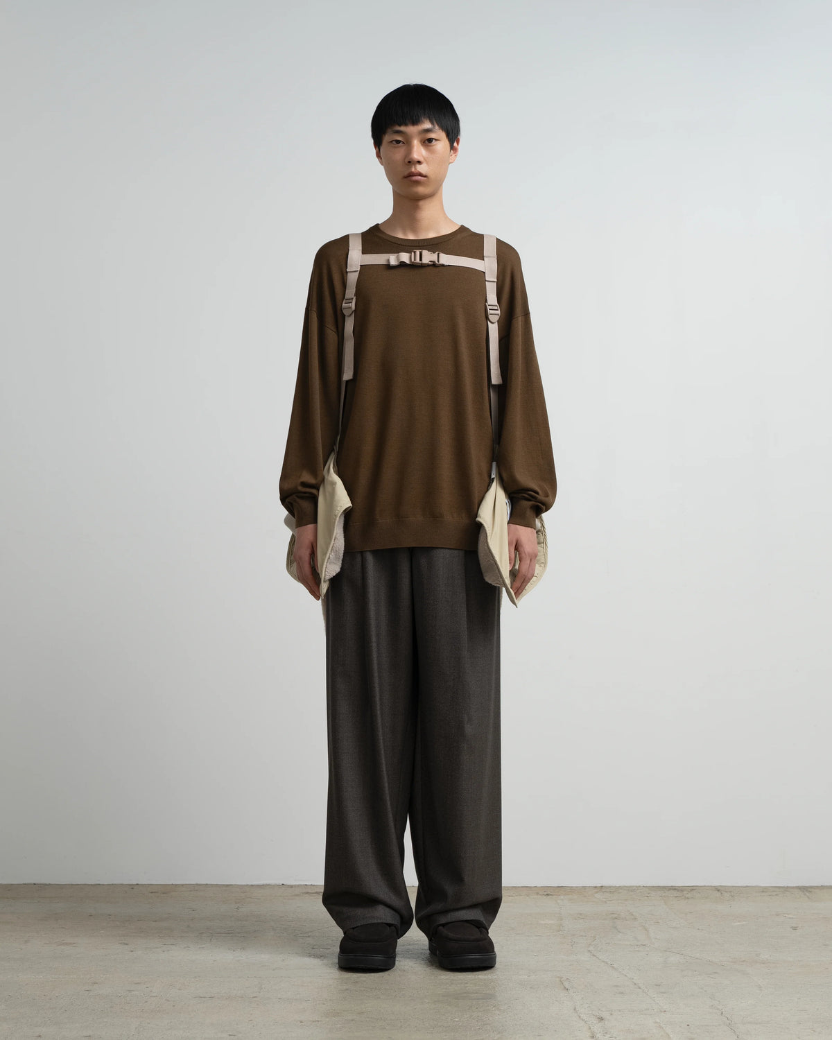 Wool Boa Liner Blouson着用画像