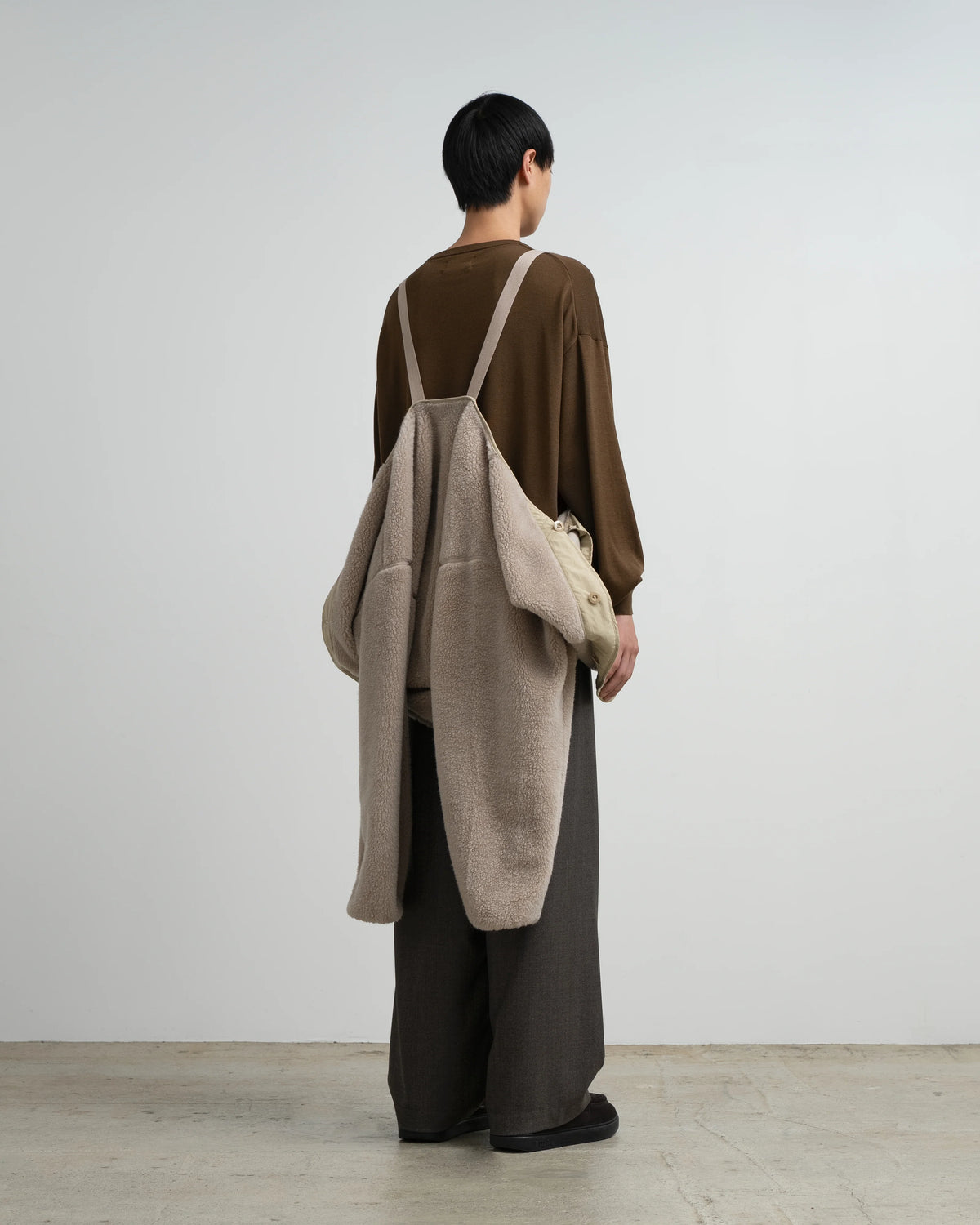 Wool Boa Liner Blouson着用画像