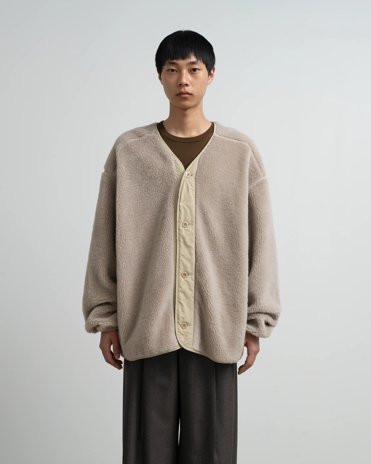Wool Boa Liner Blouson着用画像