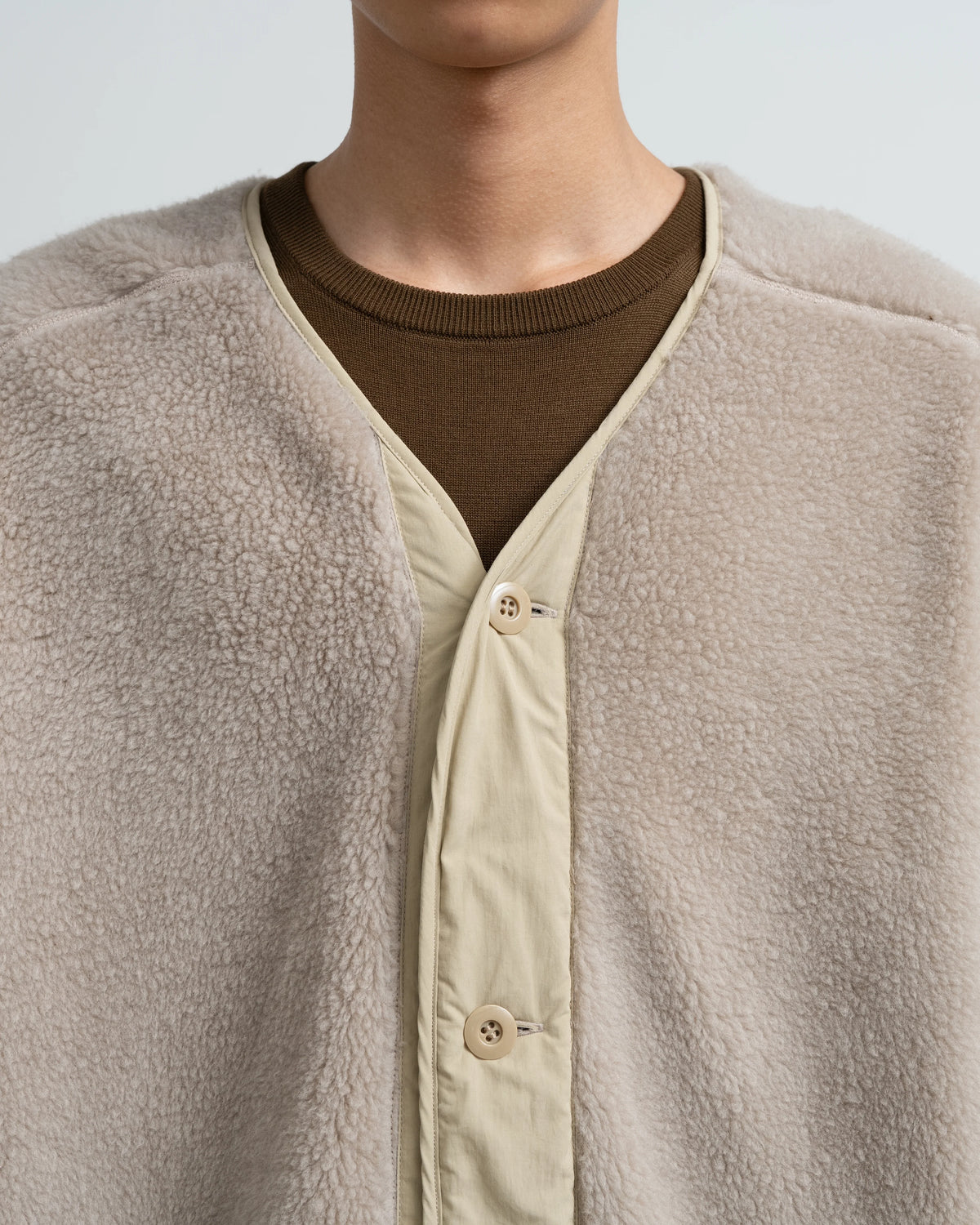 Wool Boa Liner Blouson着用画像