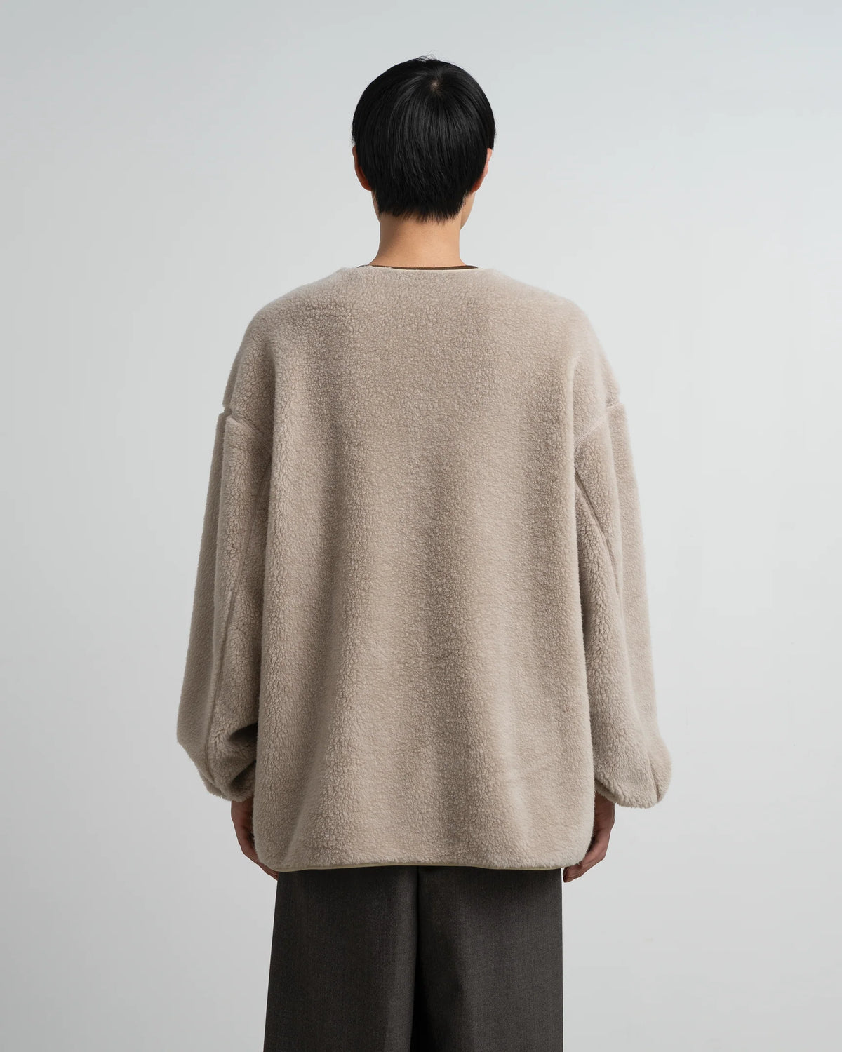 Wool Boa Liner Blouson着用画像