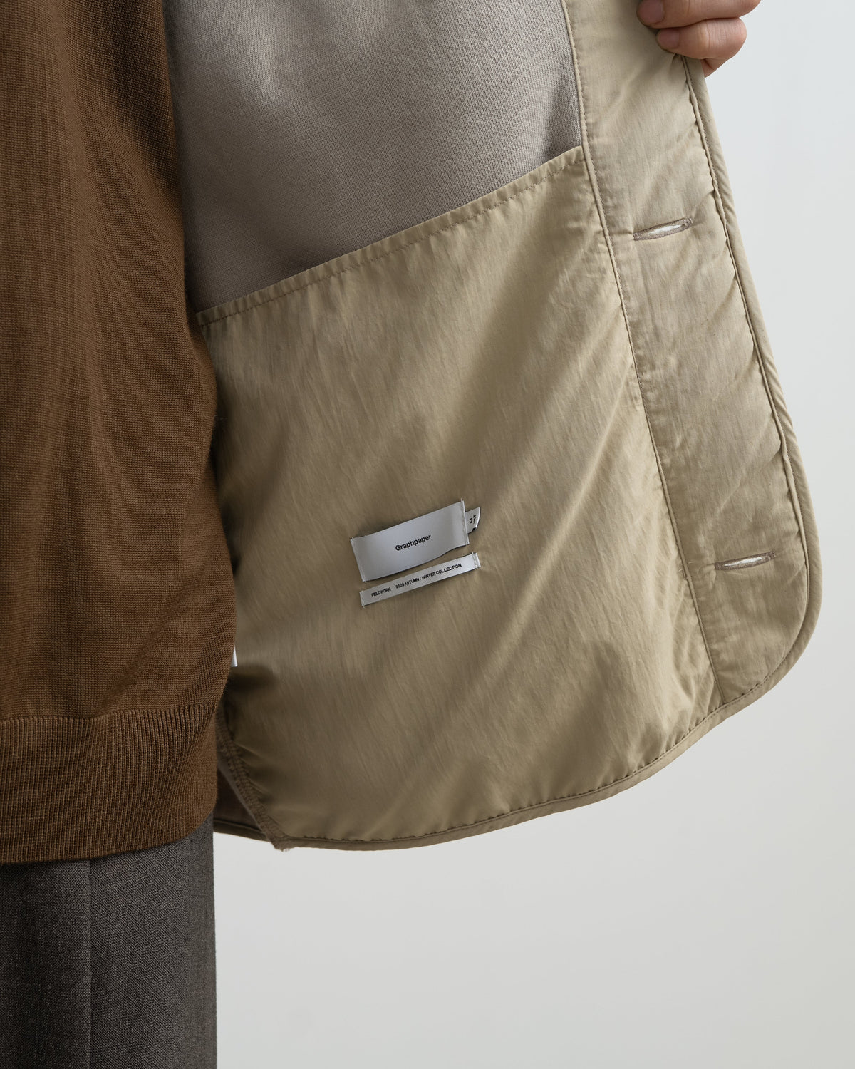 Wool Boa Liner Blouson着用画像