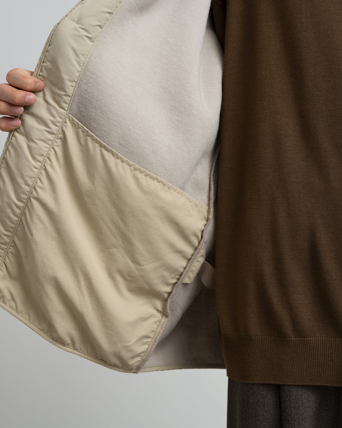 Wool Boa Liner Blouson着用画像
