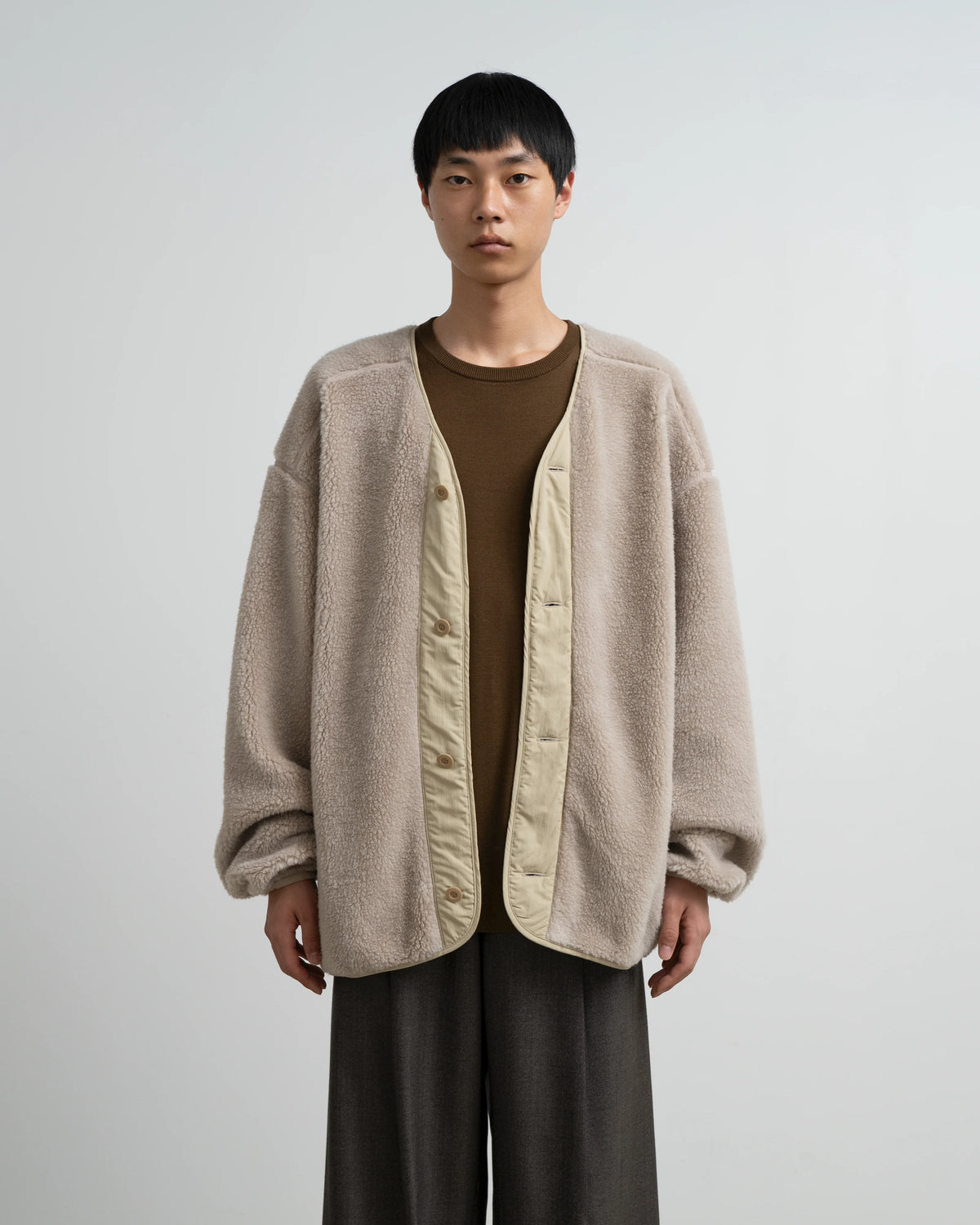 Wool Boa Liner Blouson着用画像