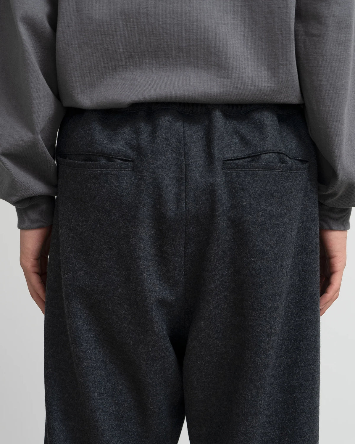Wool Smooth Flannel Easy Wide Pants [2COLORS]