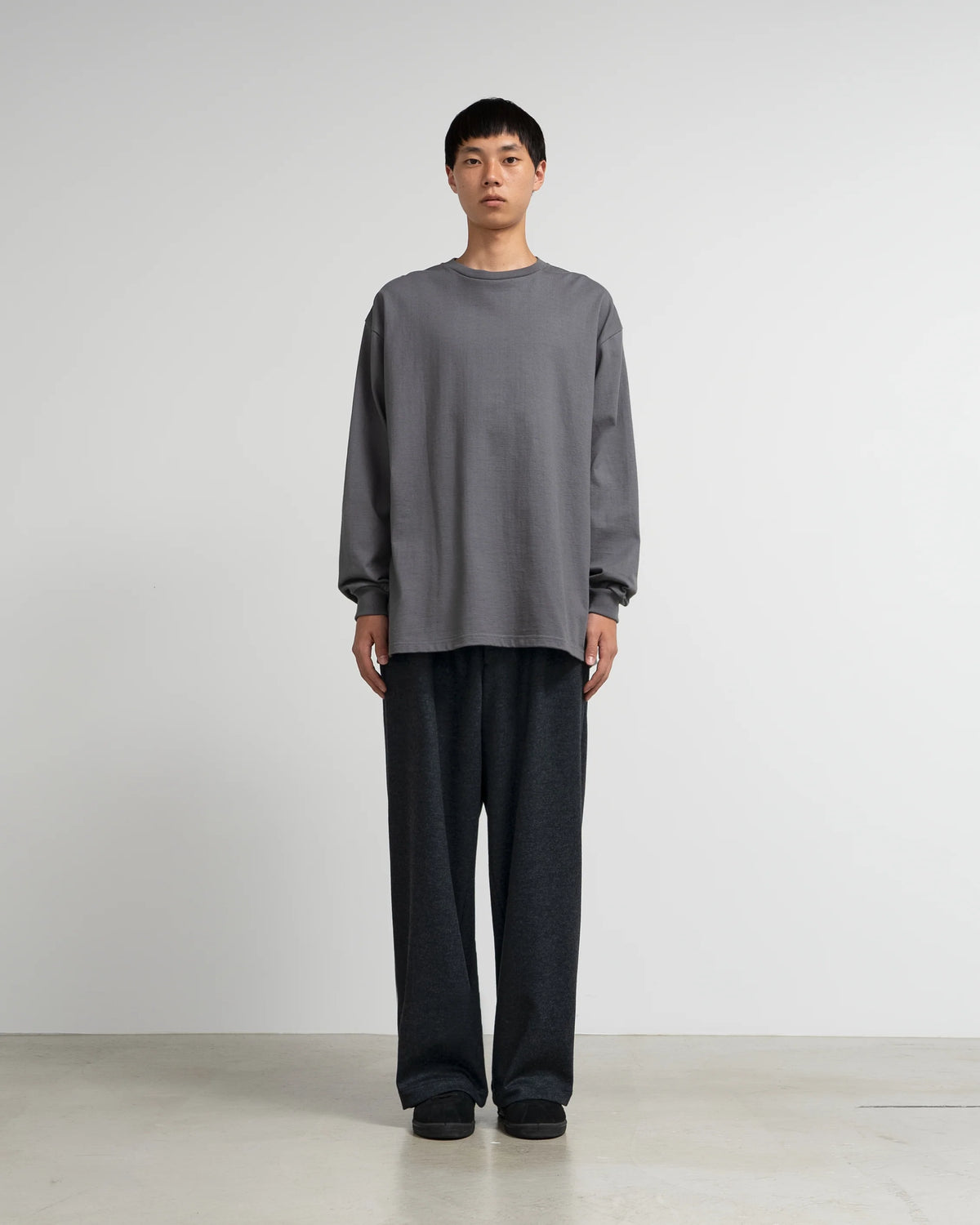 Wool Smooth Flannel Easy Wide Pants [2COLORS]