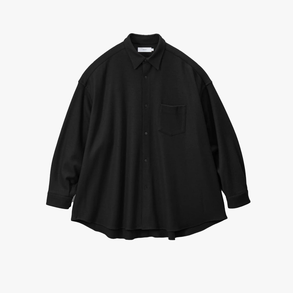 Wool Smooth Flannel Oversized Regular Collar Shirt [3COLORS]